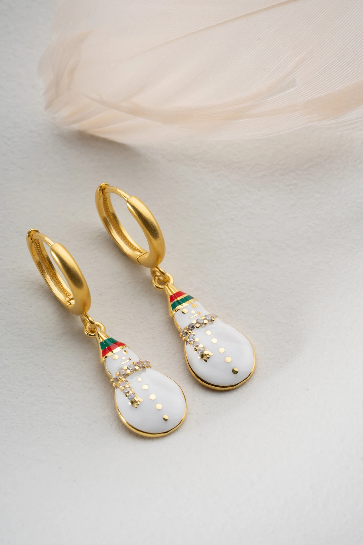 Kardan Adam Gümüş Küpe