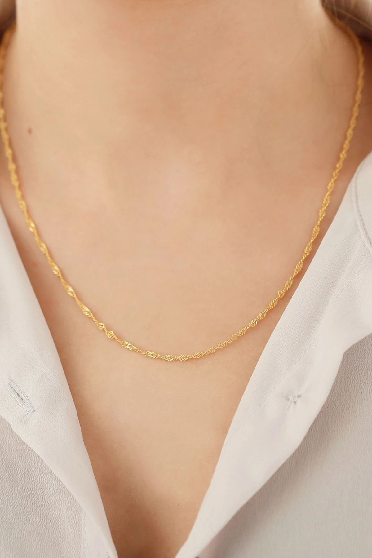 Singapur Gümüş Kolye