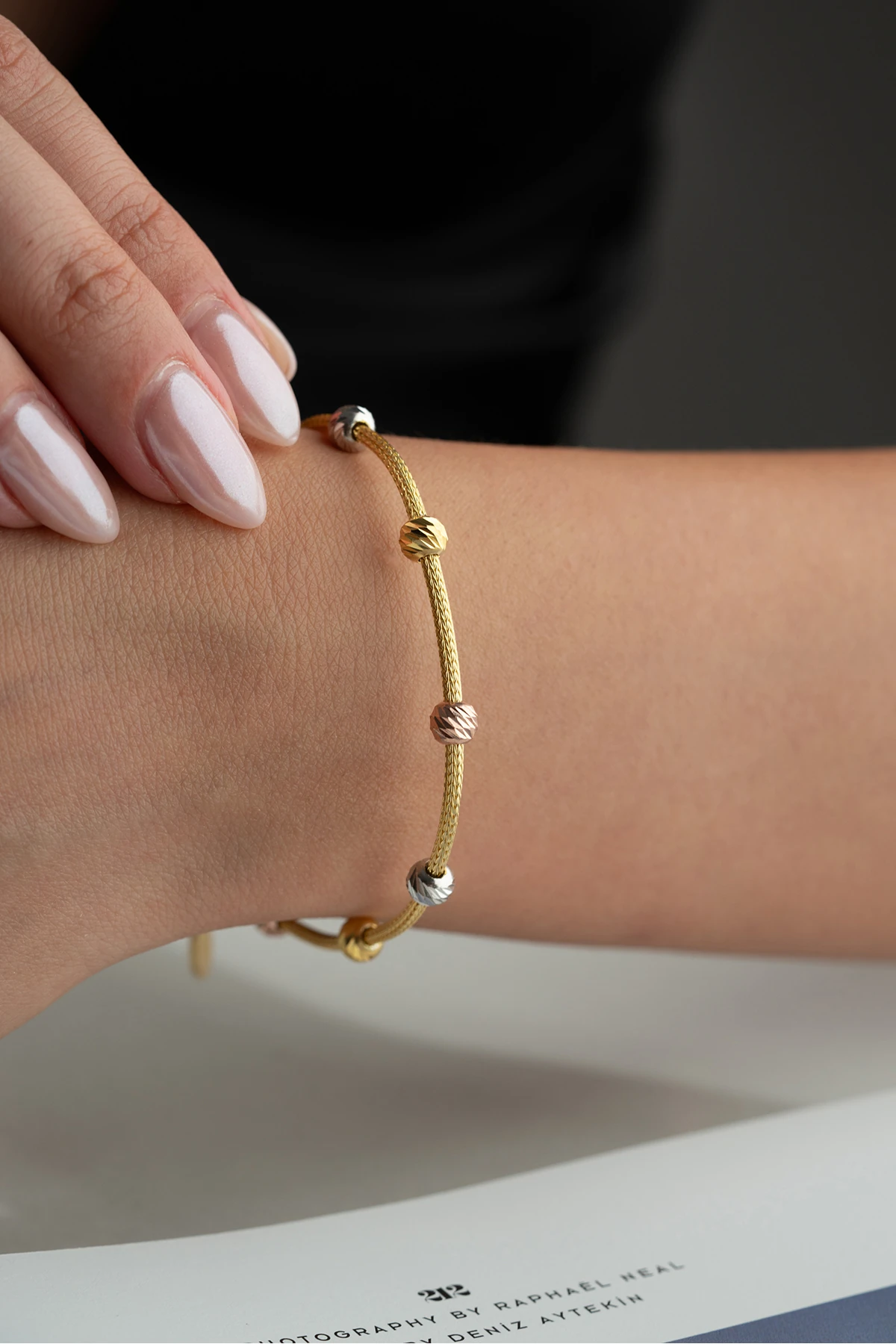 Renkli Toplu Dorika Gümüş Bileklik