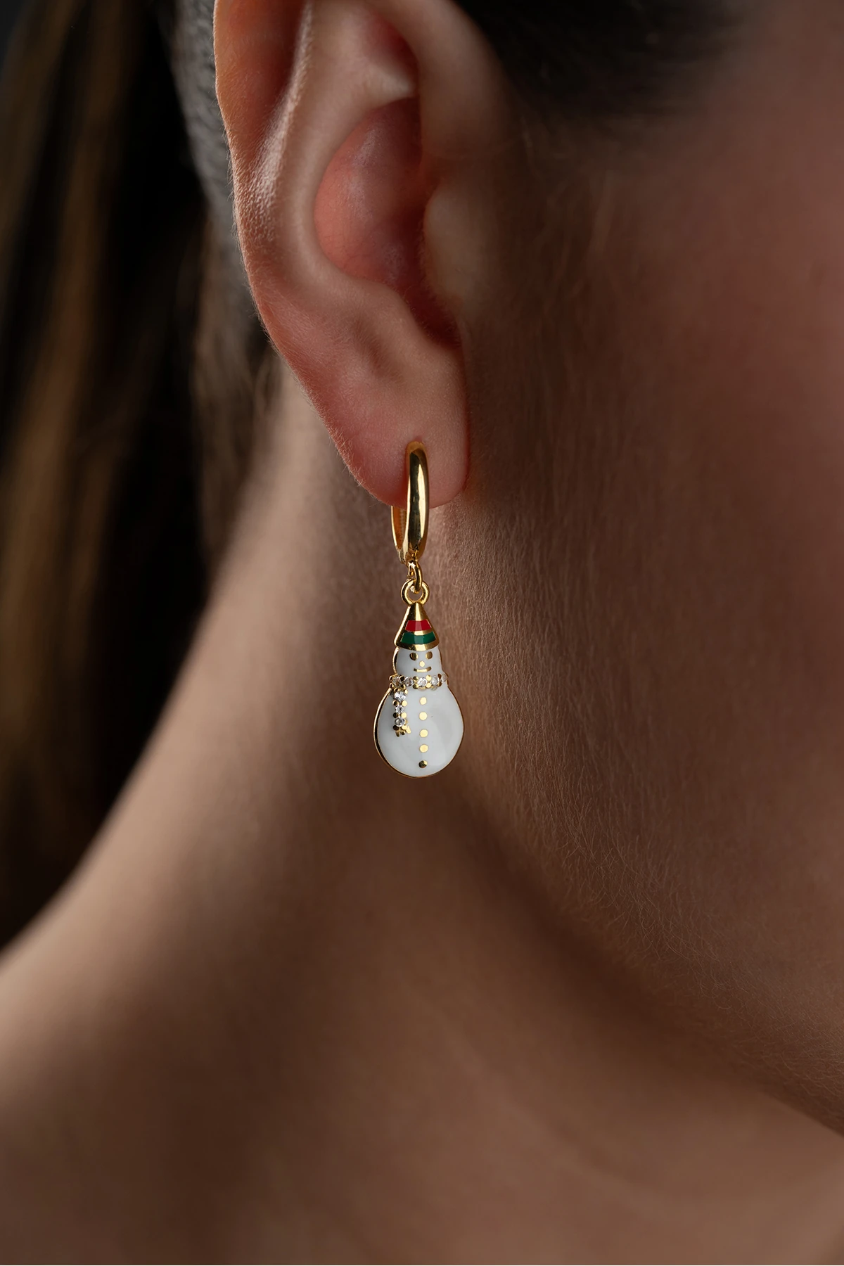 Kardan Adam Gümüş Küpe