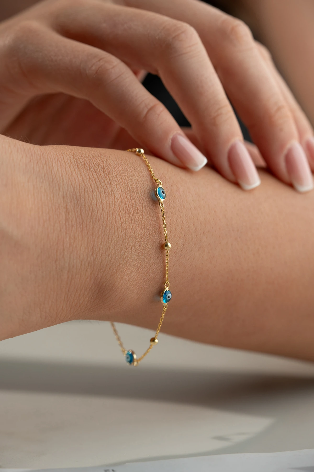 Nazar Toplu Zincir Gümüş Bileklik