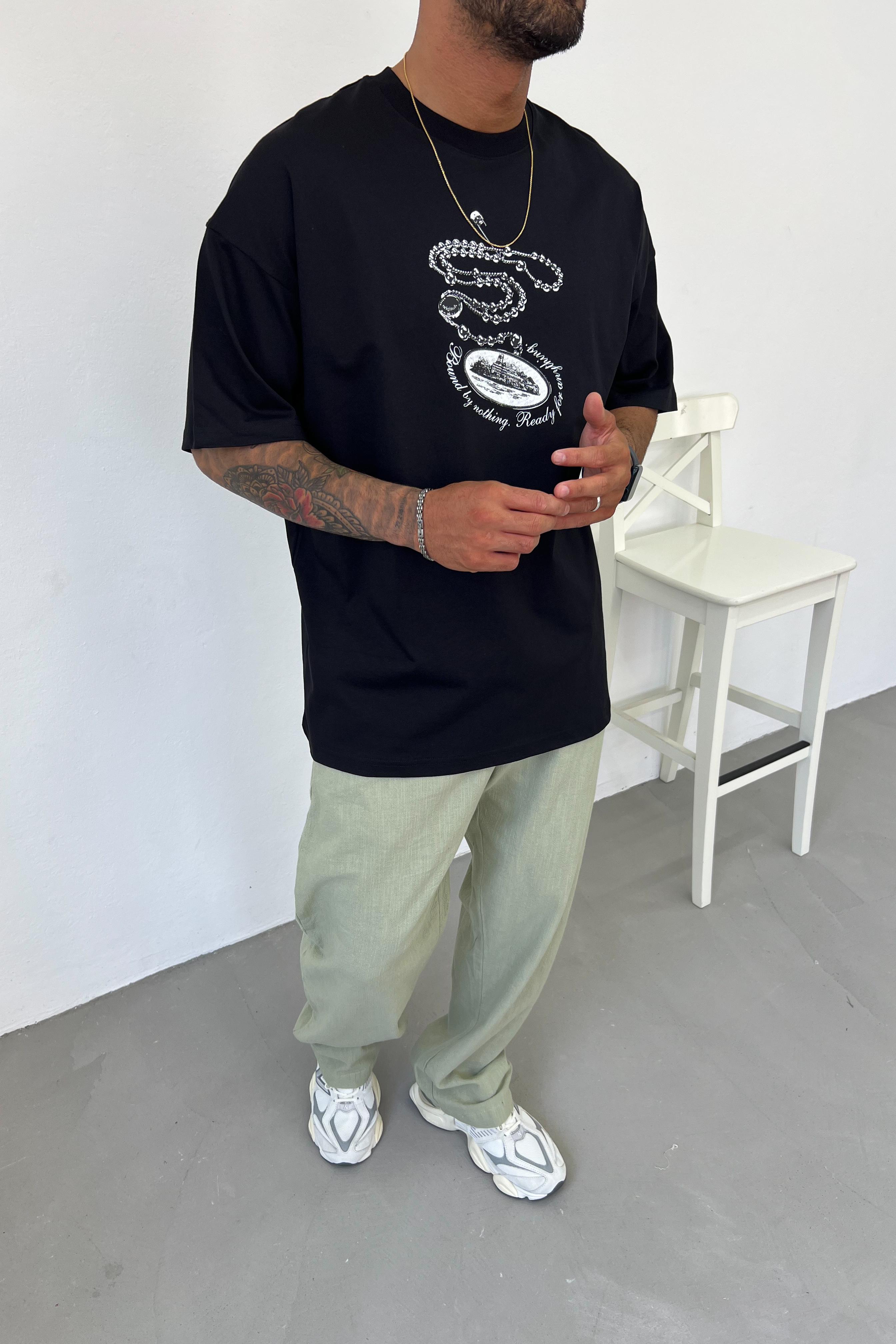Anything Baskılı Oversize Tshirt 25Y216