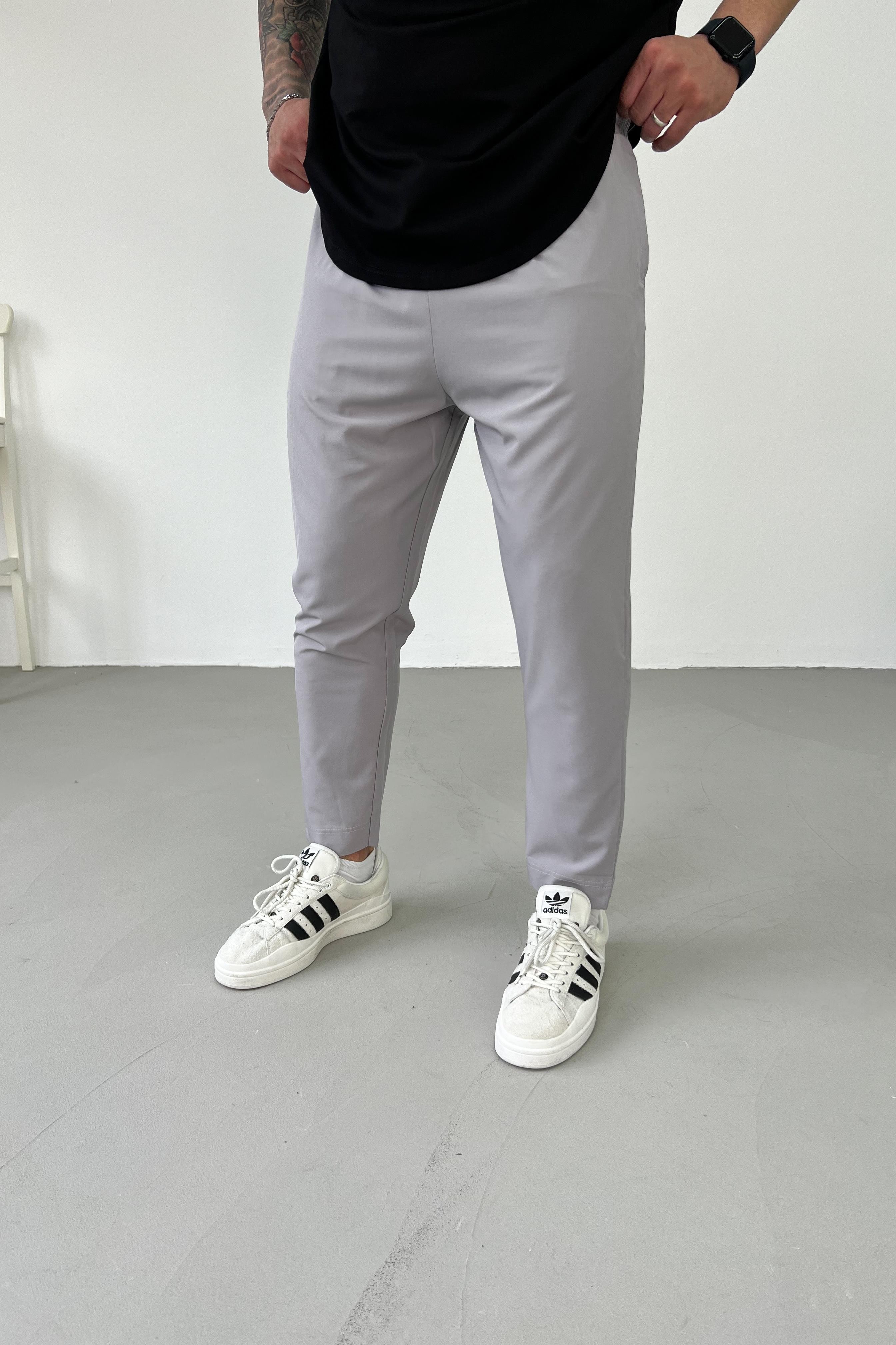 Paraşüt Kumaş Gri Likralı Jogger 1522
