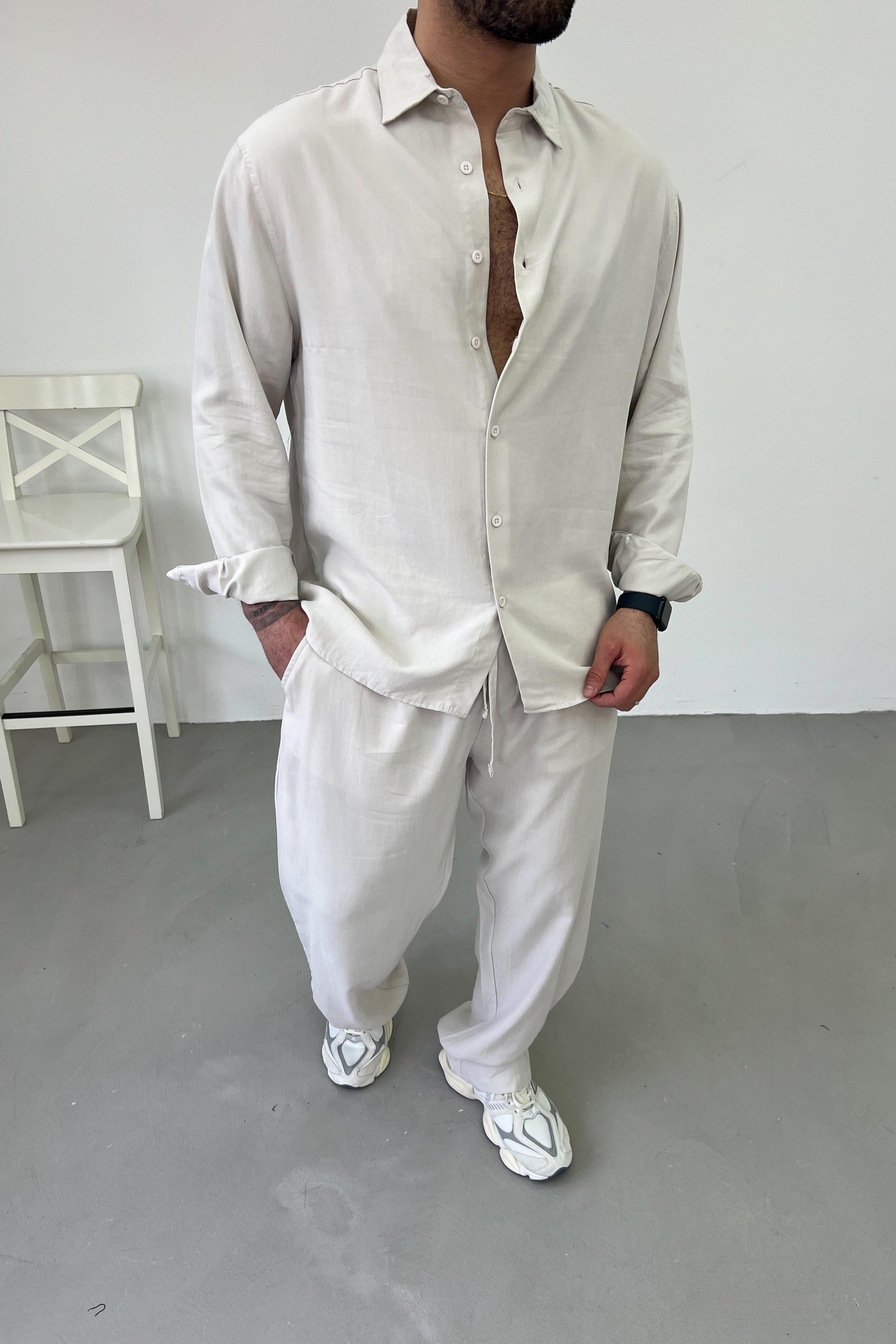 Tensel Kumaş Oversize Gömlek 1004