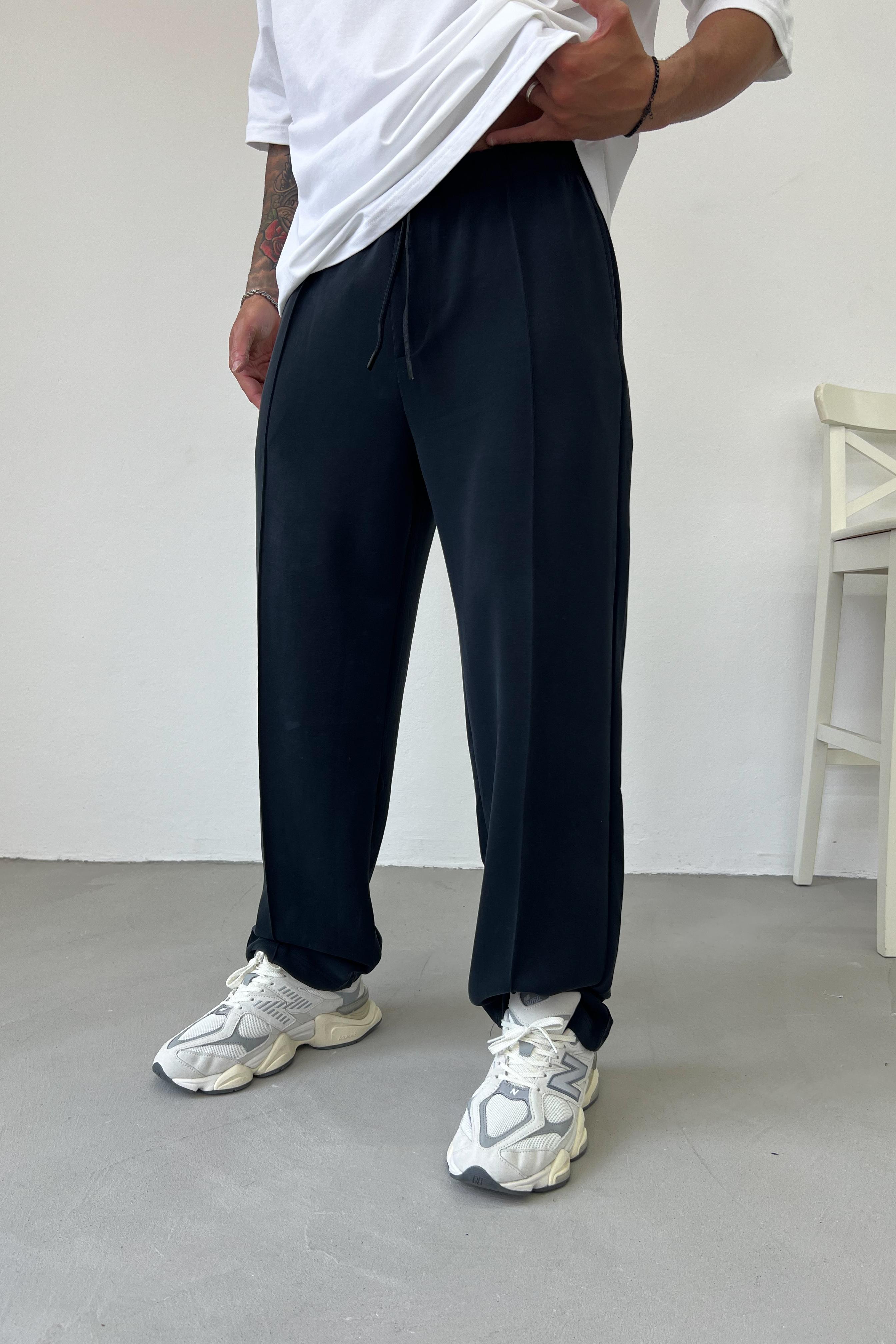Oysho Kumaş Dikiş Detaylı Basic Eşofman 1150 - Siyah