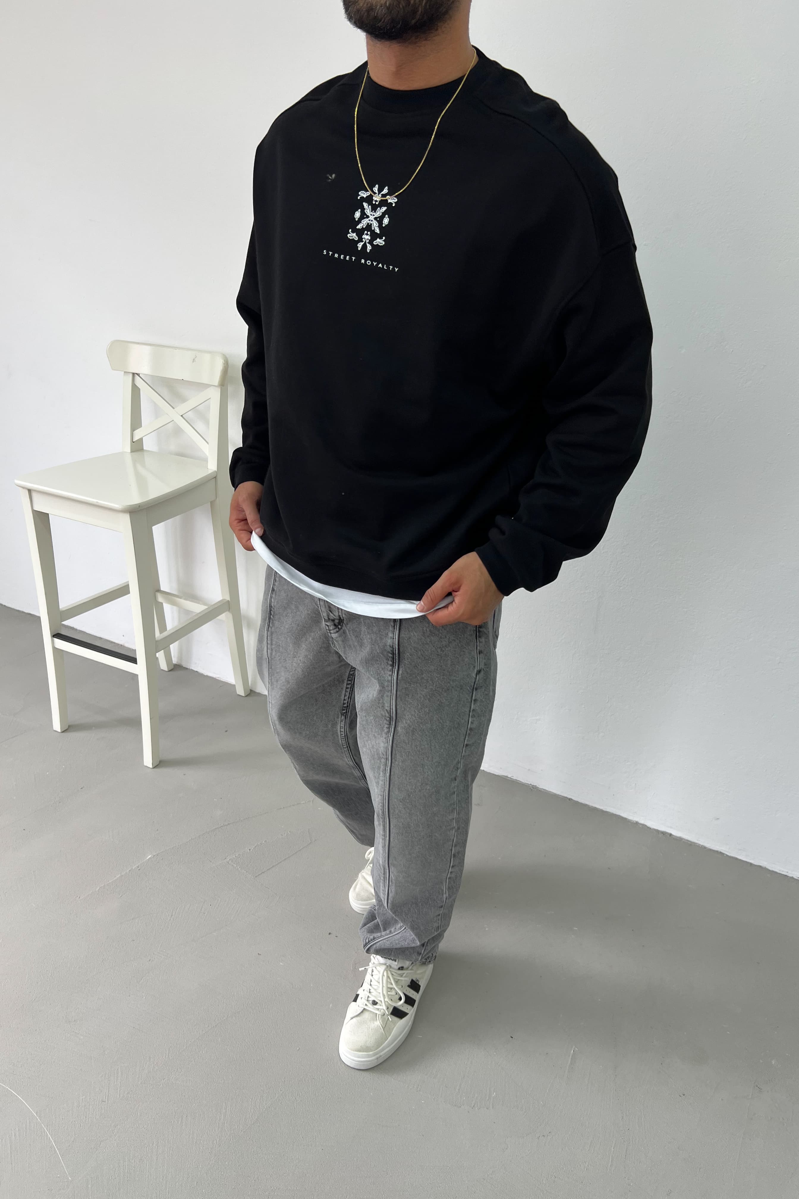 Street Baskılı Oversize Sweatshirt 26K118