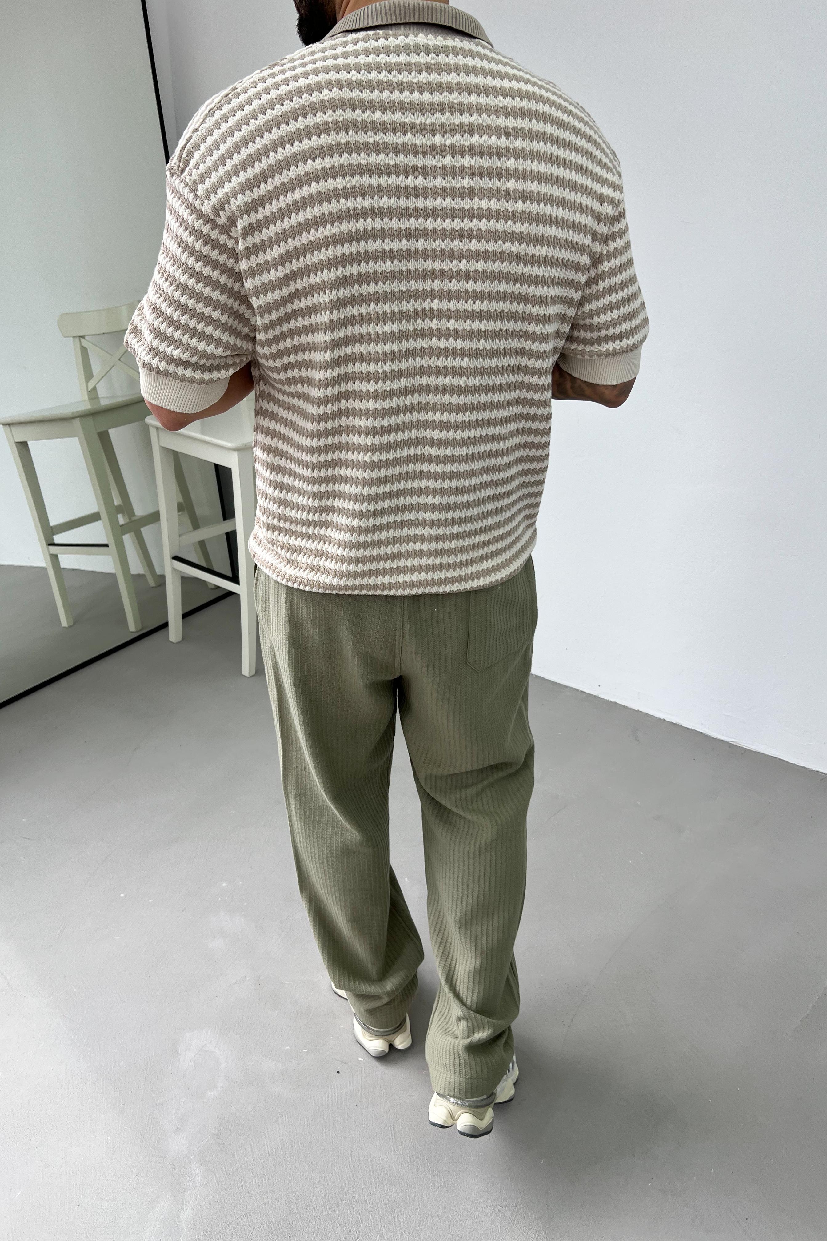 Diagonel Kumaş Polo Yaka Tshirt 24121