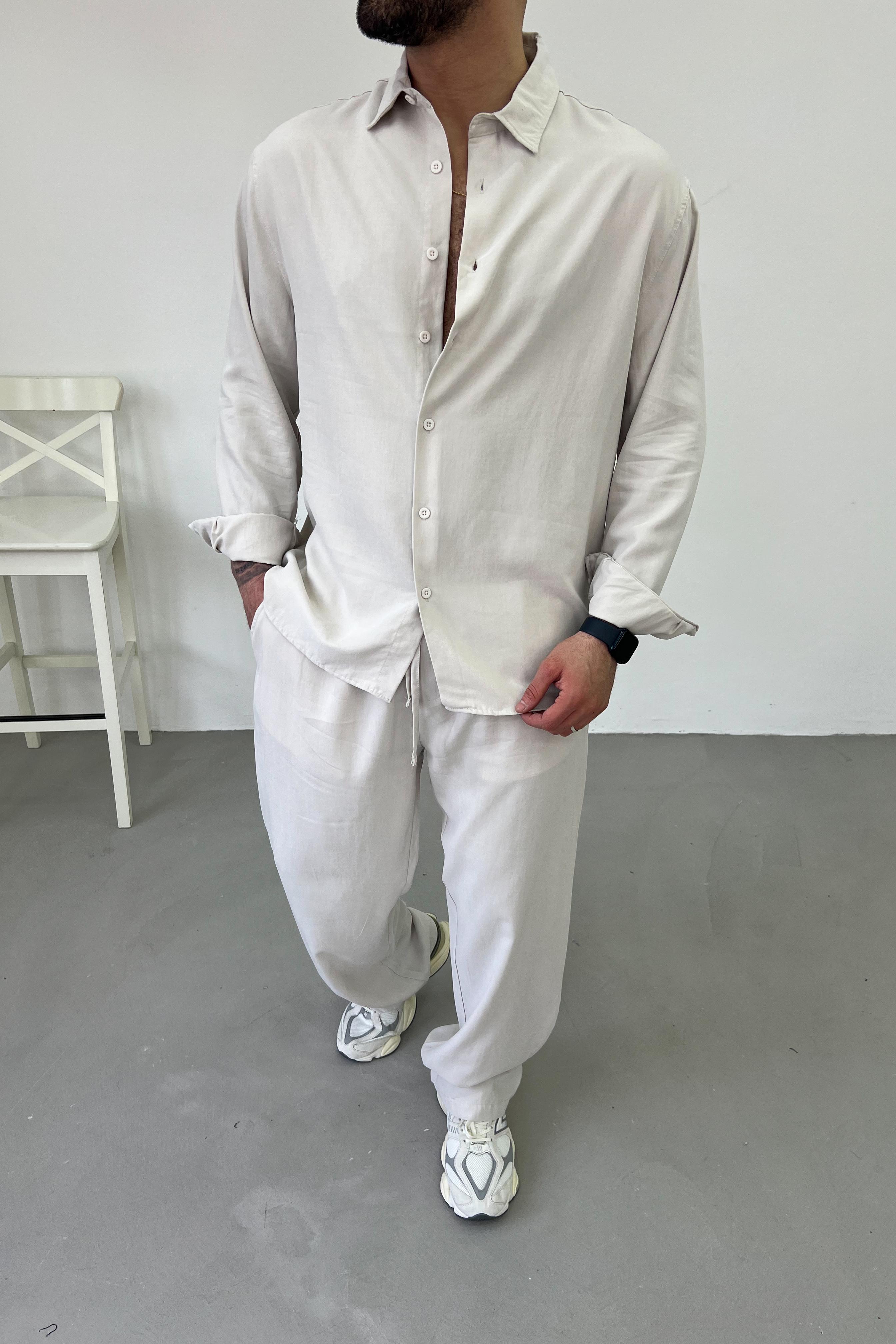 Tensel Kumaş Oversize Gömlek 1004