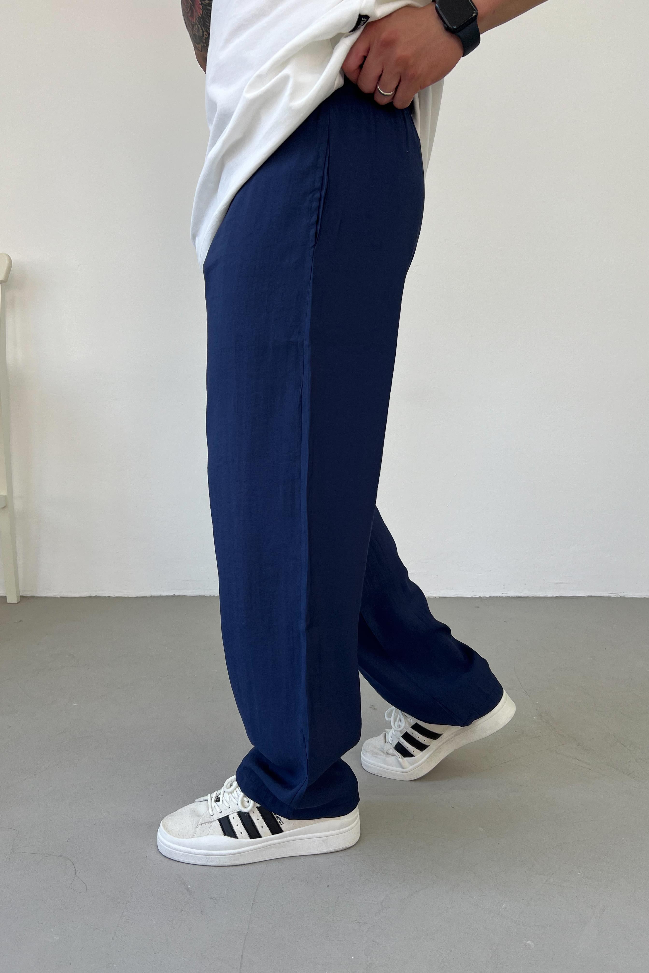 Modal Kumaş Lacivert Basic Eşofman 1196