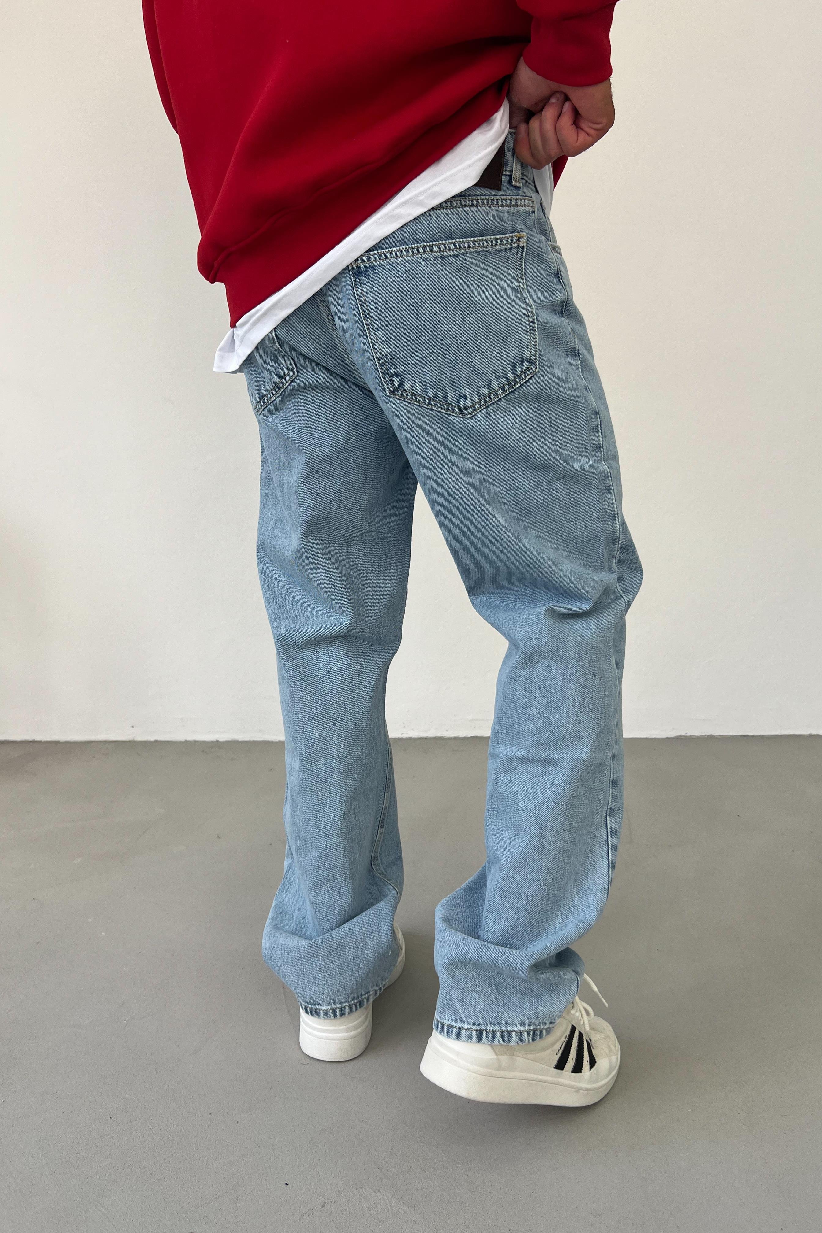Buz Mavi Baggy Pantolon 16271-STD