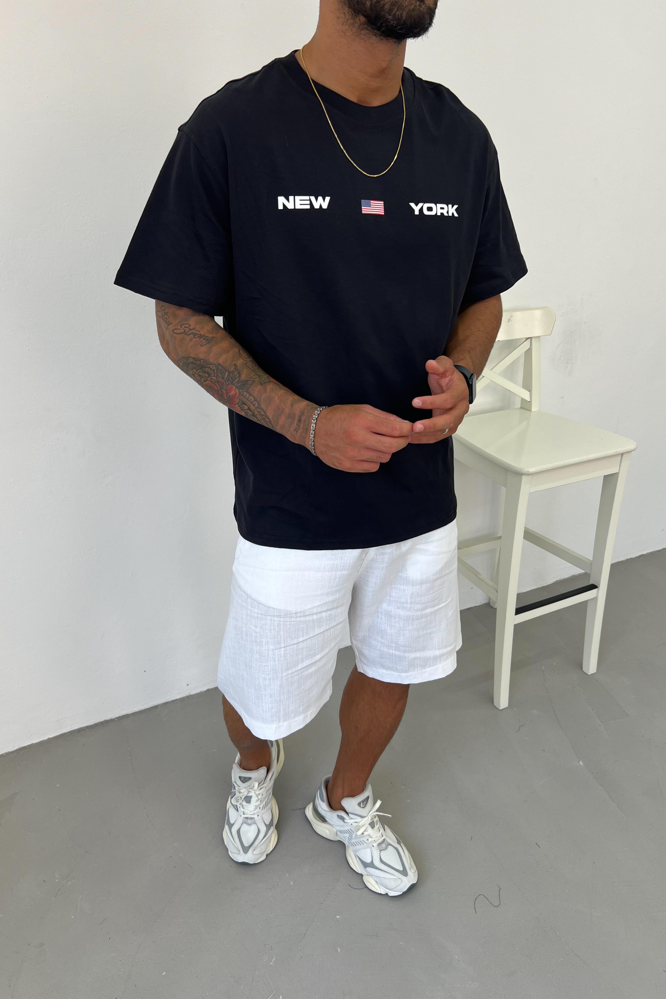 NY Baskılı Oversize Tshirt C023