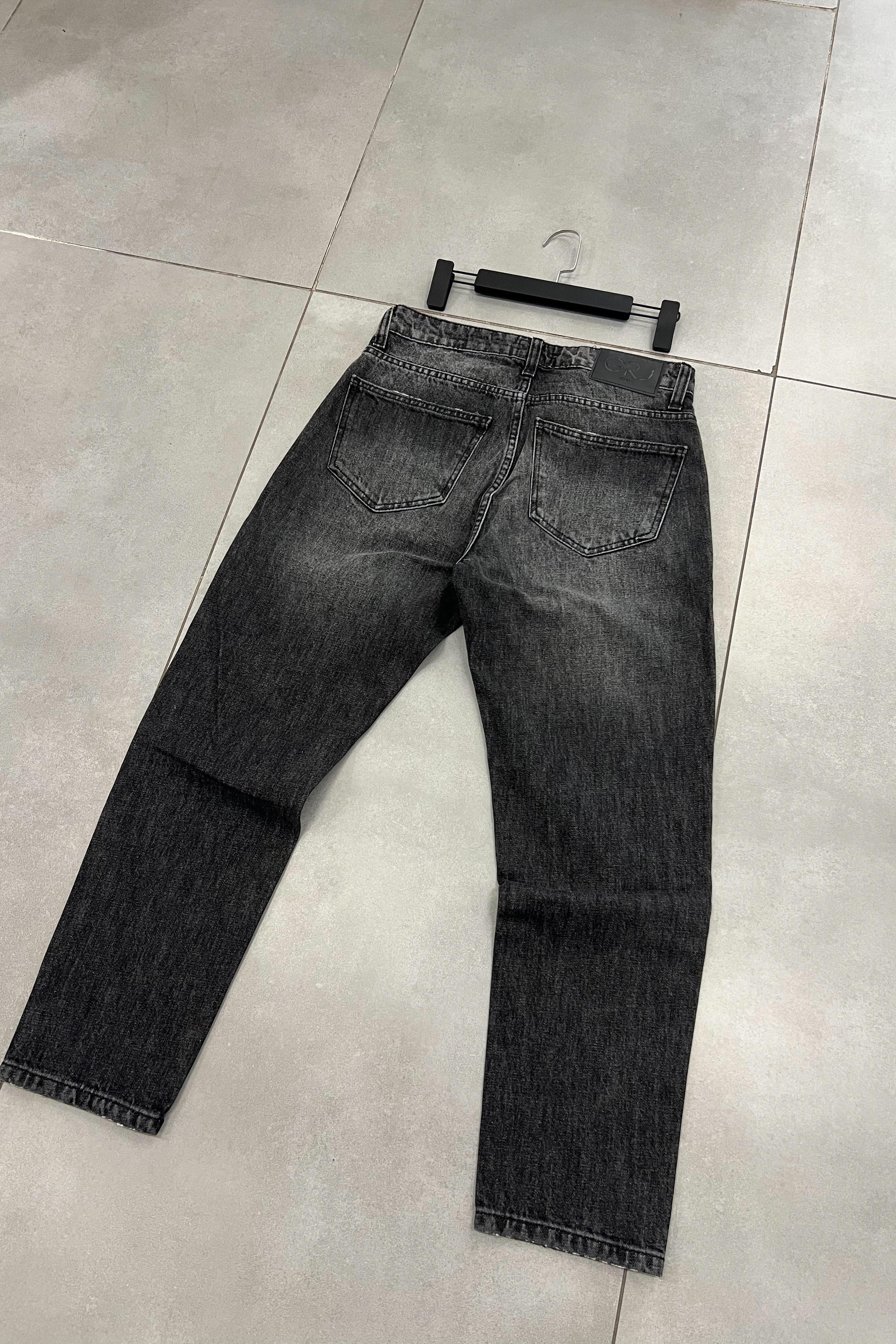 Taşlamalı Antrasit Boyfriend Pantolon 16013