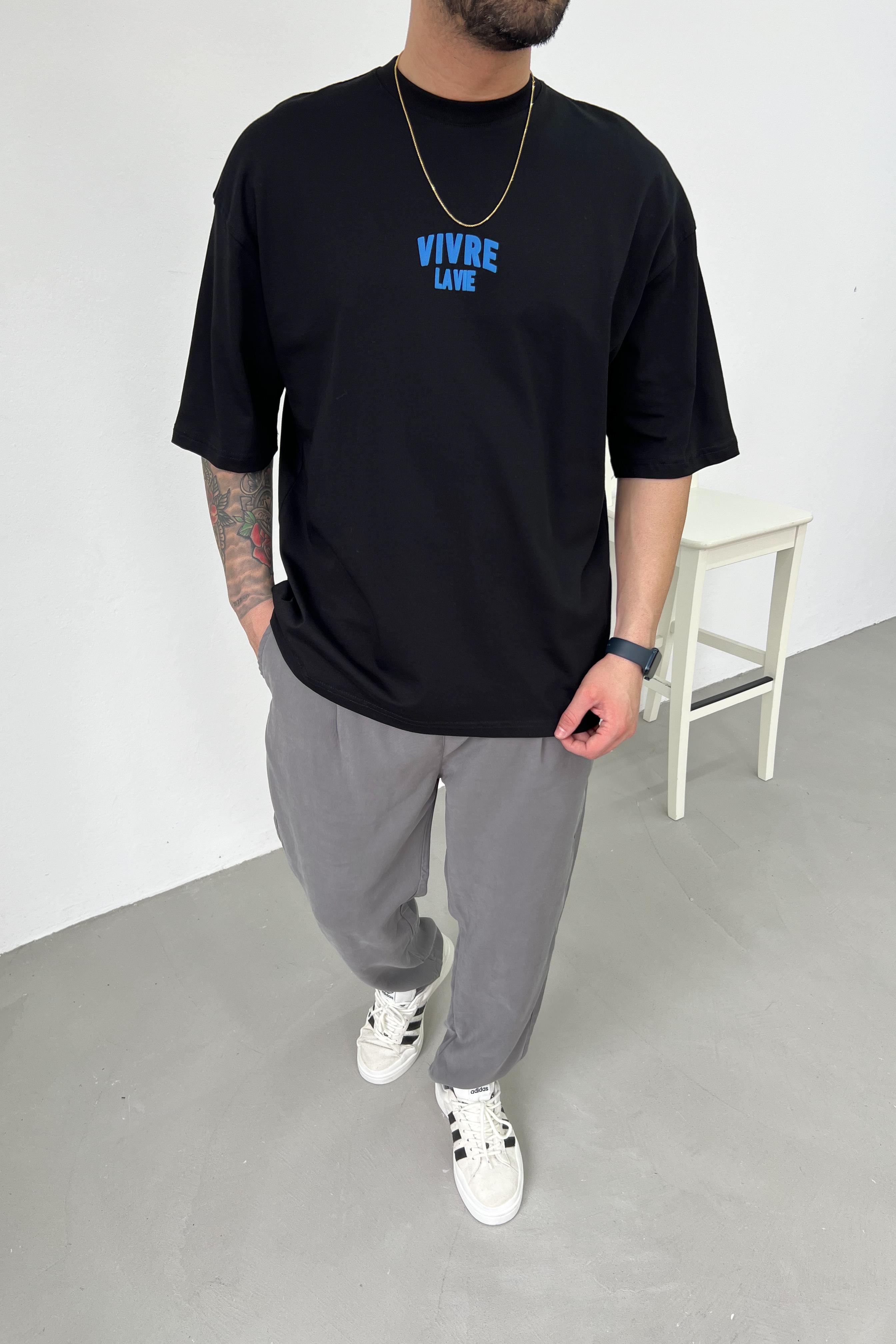 Vivre Baskılı Oversize Tshirt 2516