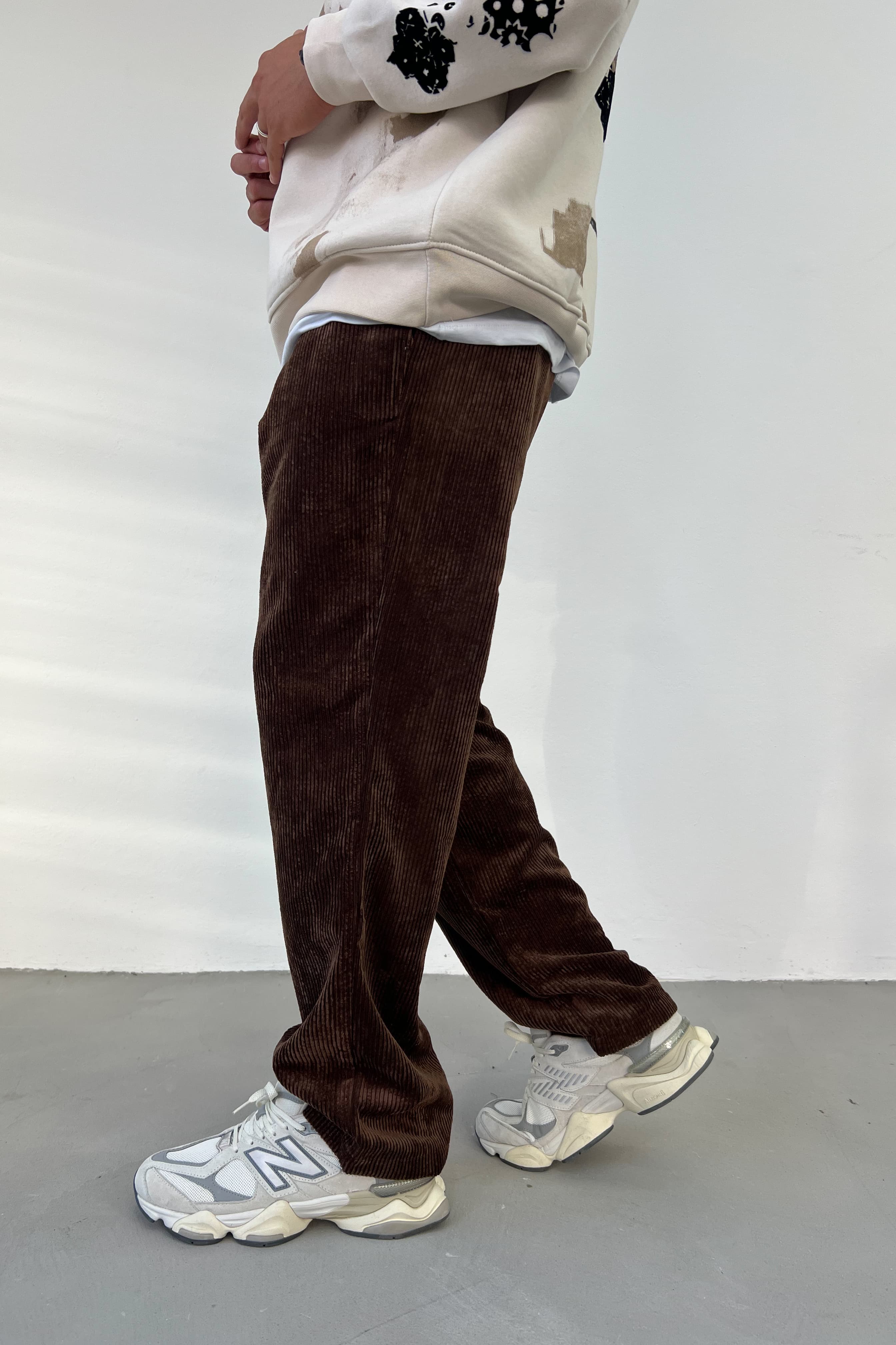 Beli Lastikli Kadife Baggy Pantolon 0270