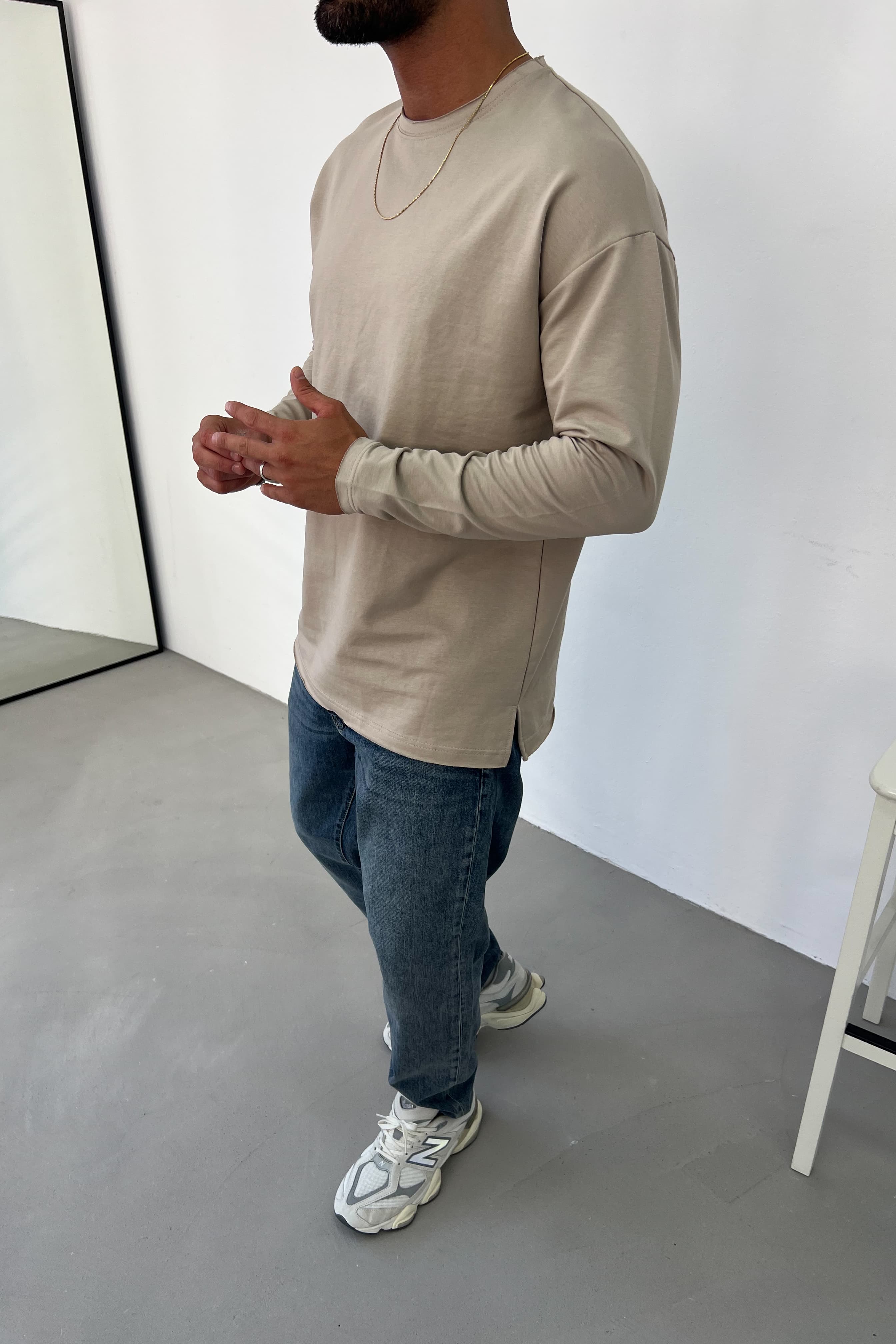 Lazer Kesim Basic Sweatshirt 0595