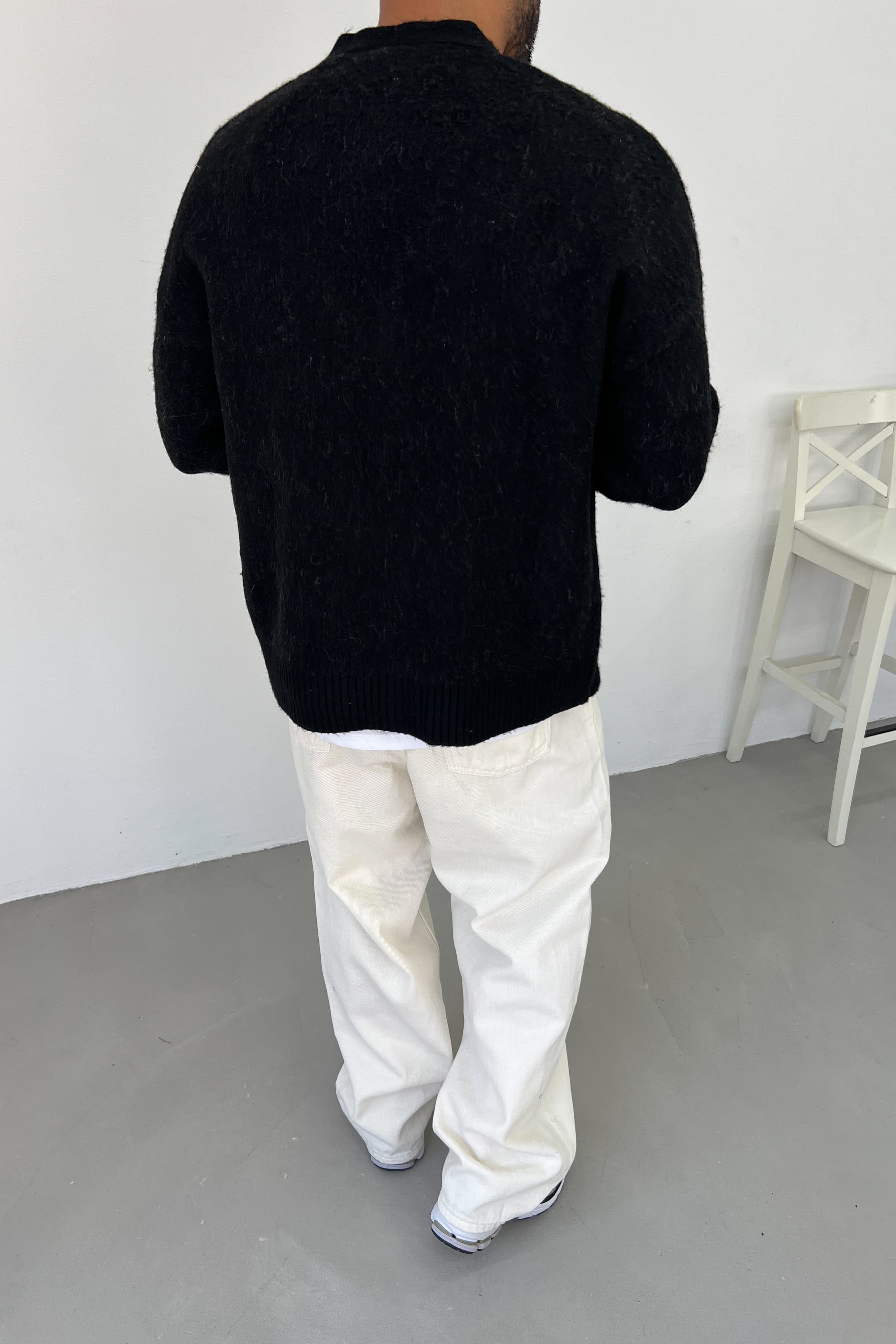 Oversize Yazılı Hırka 5023