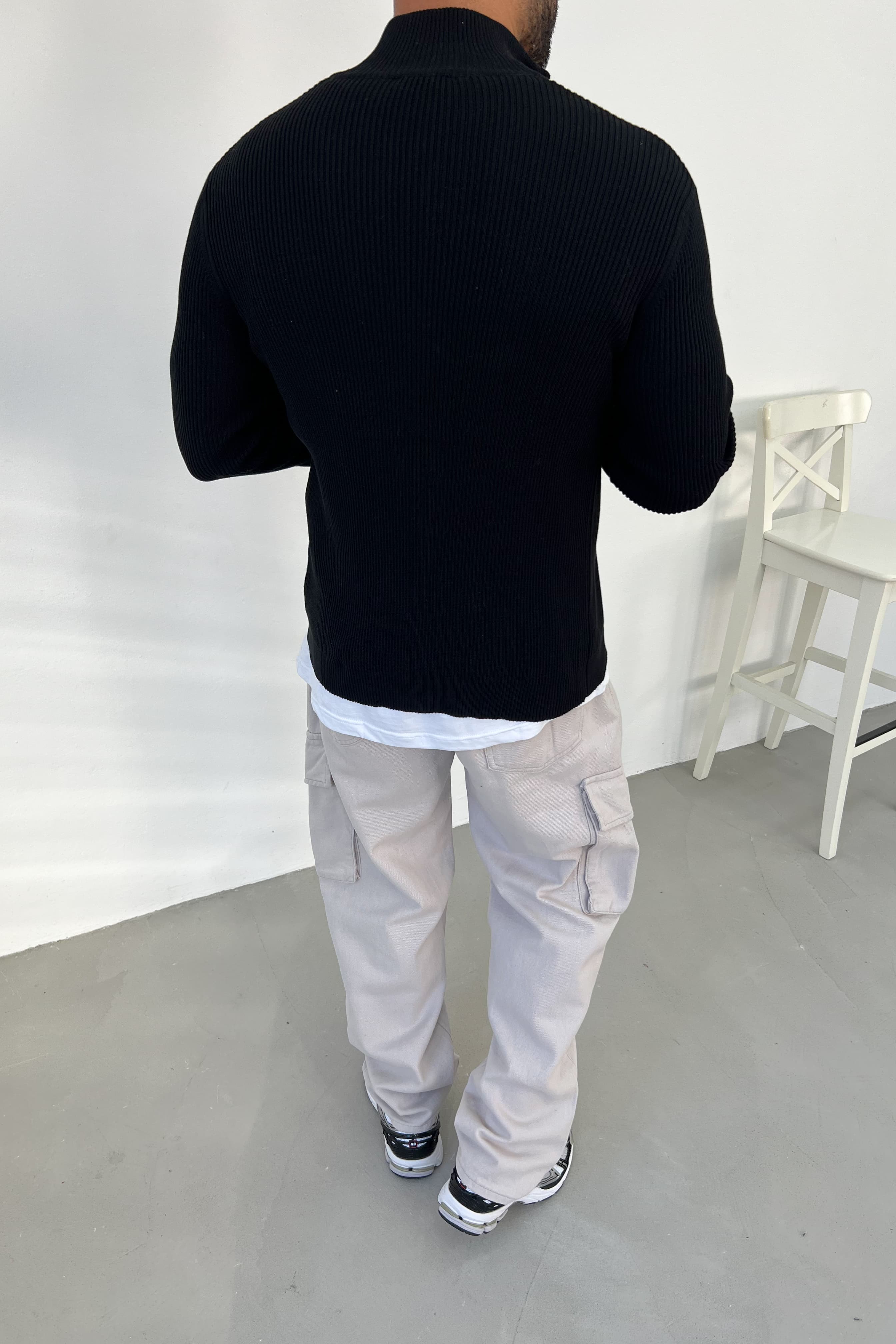 Çift Fermuarlı Basic Triko 2607