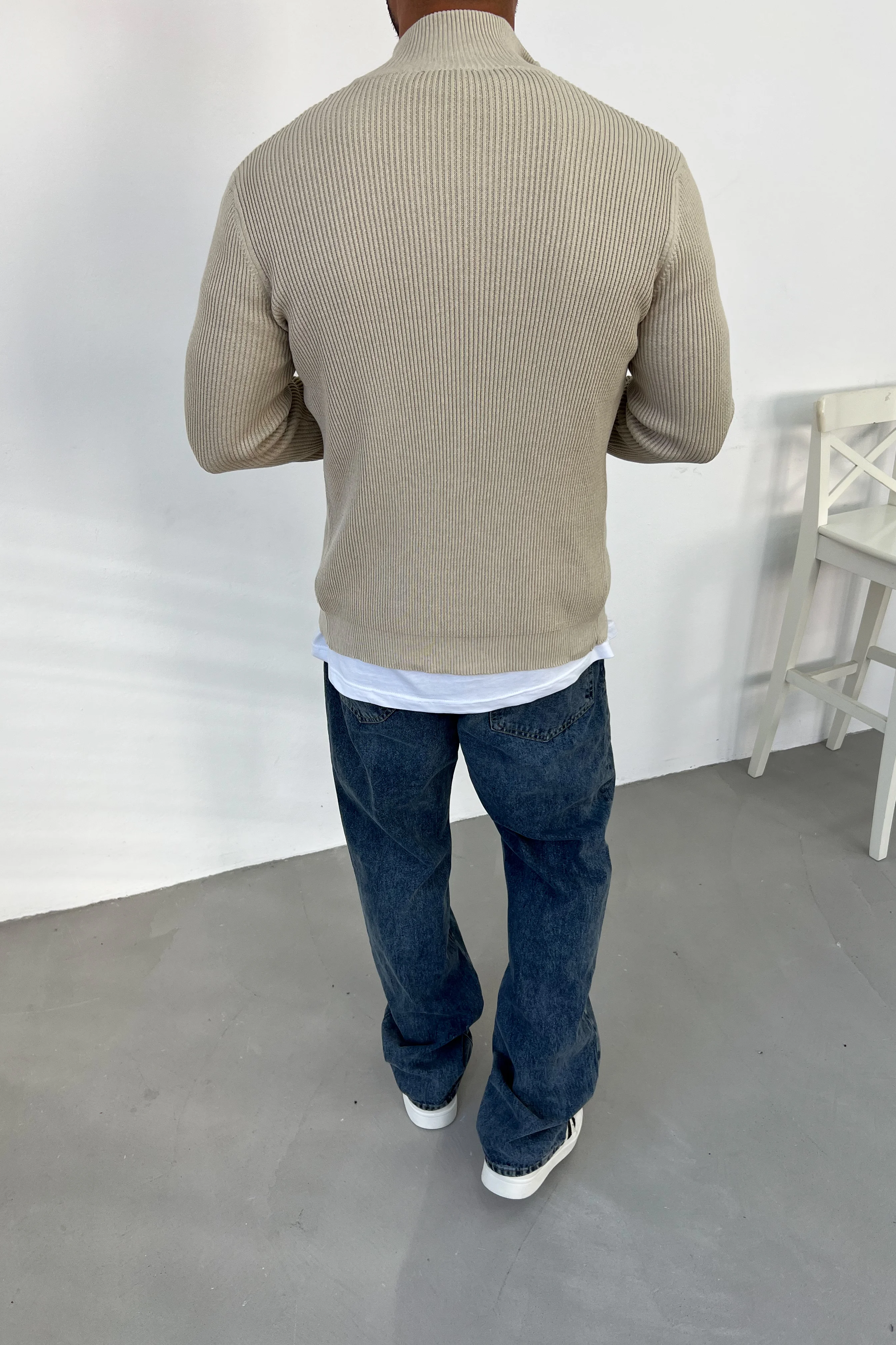 Çift Fermuarlı Basic Triko 2607