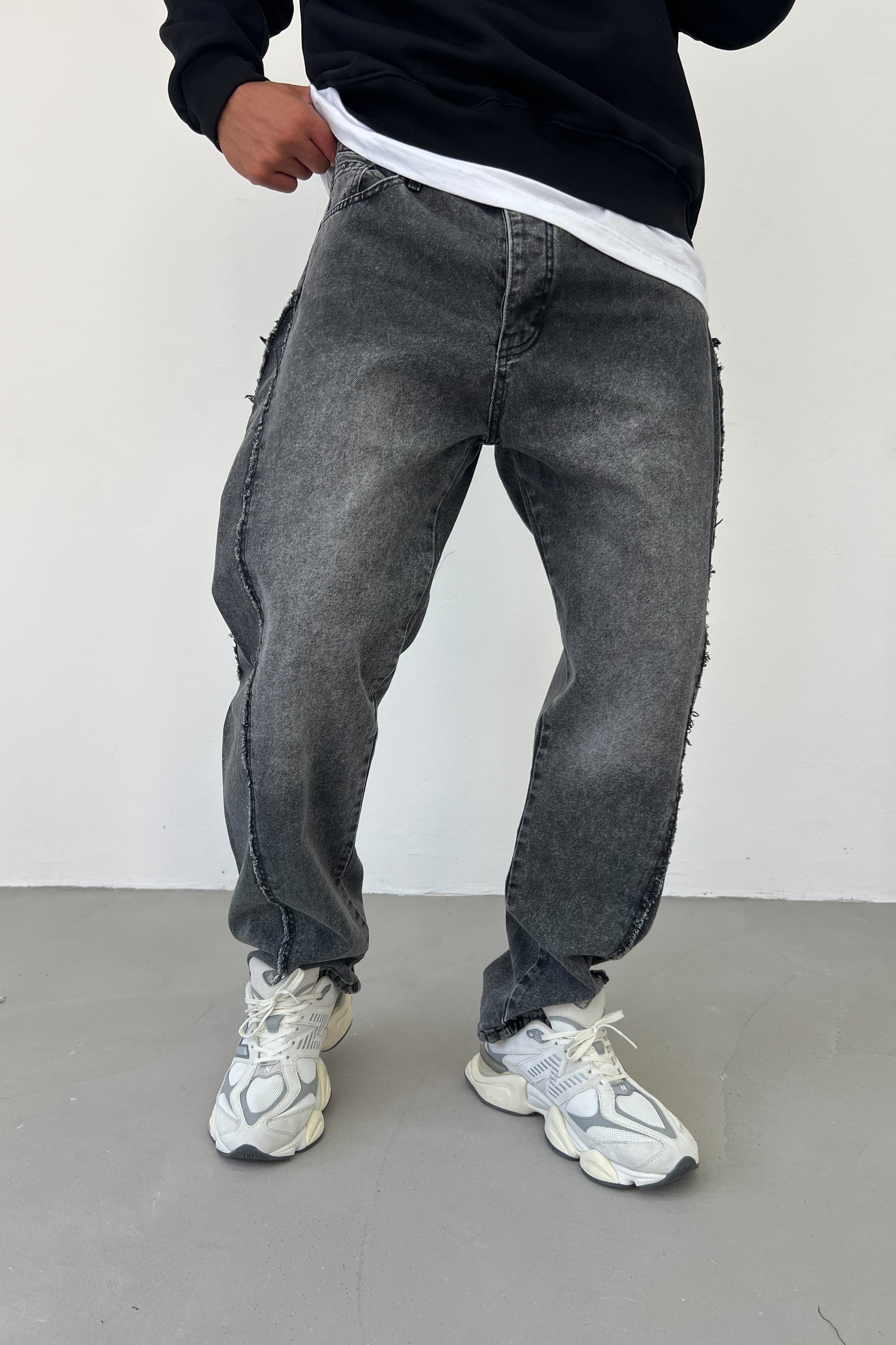 Özel Tasarım Baggy Pantolon 3015 - Antrasit