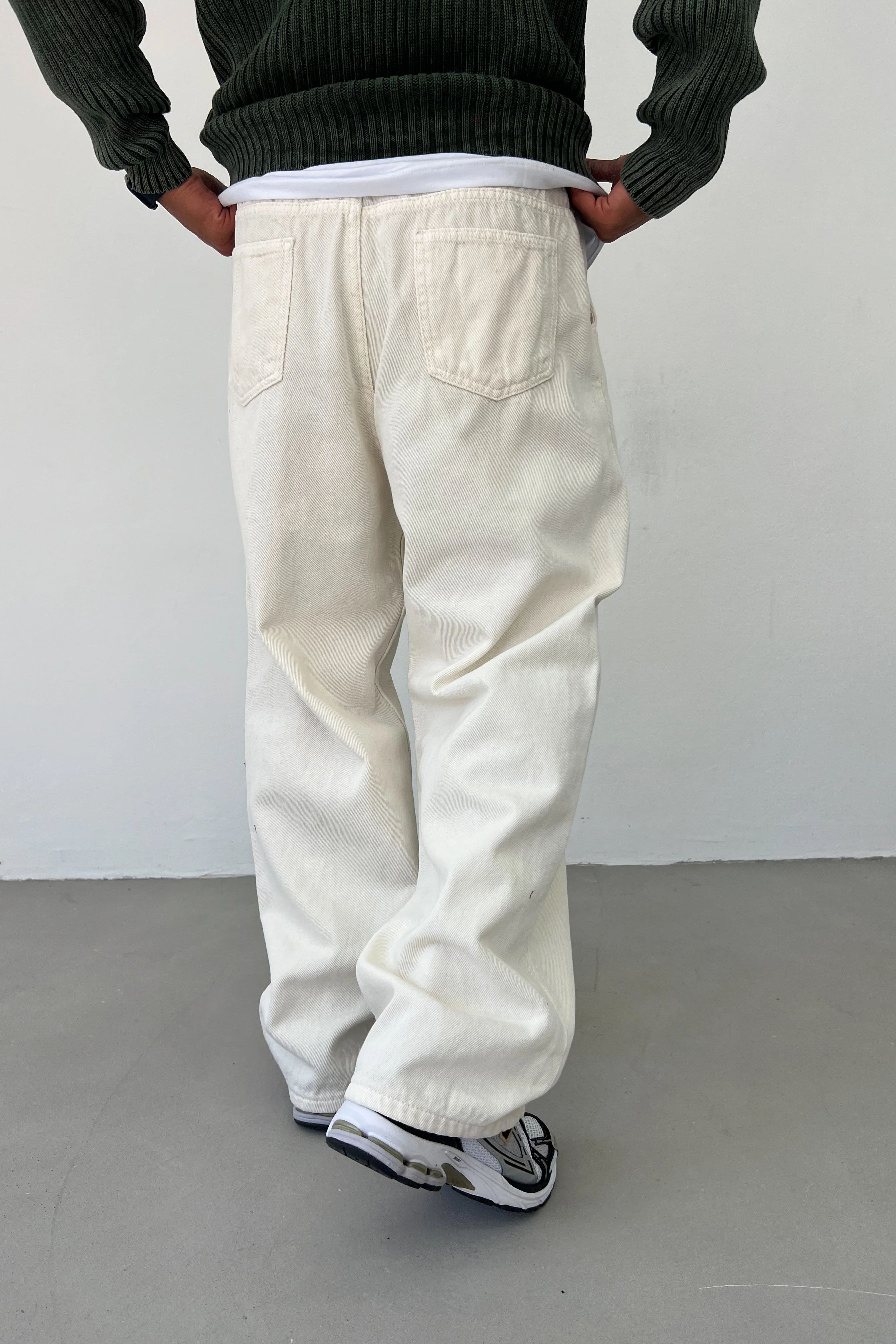 Beli Lastikli Gabardin Baggy Pantolon 2870