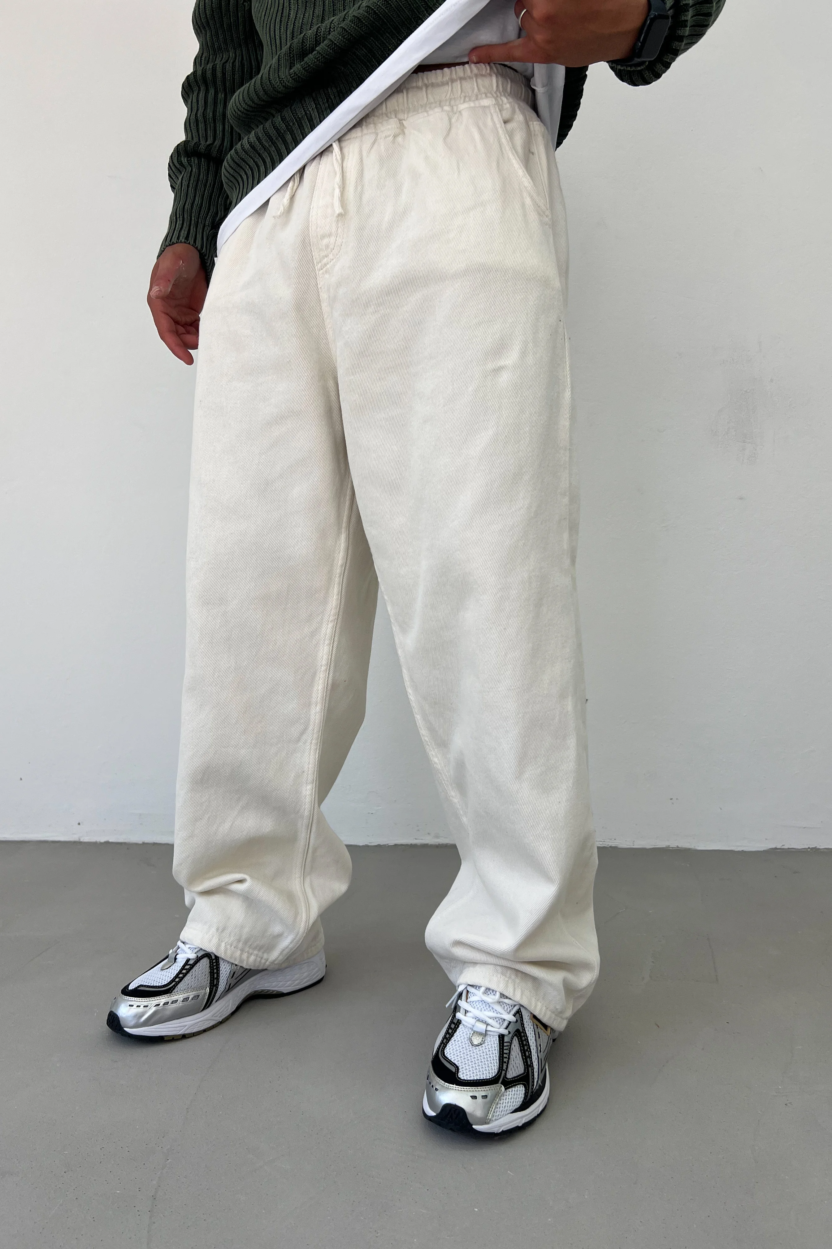 Beli Lastikli Gabardin Baggy Pantolon 2870