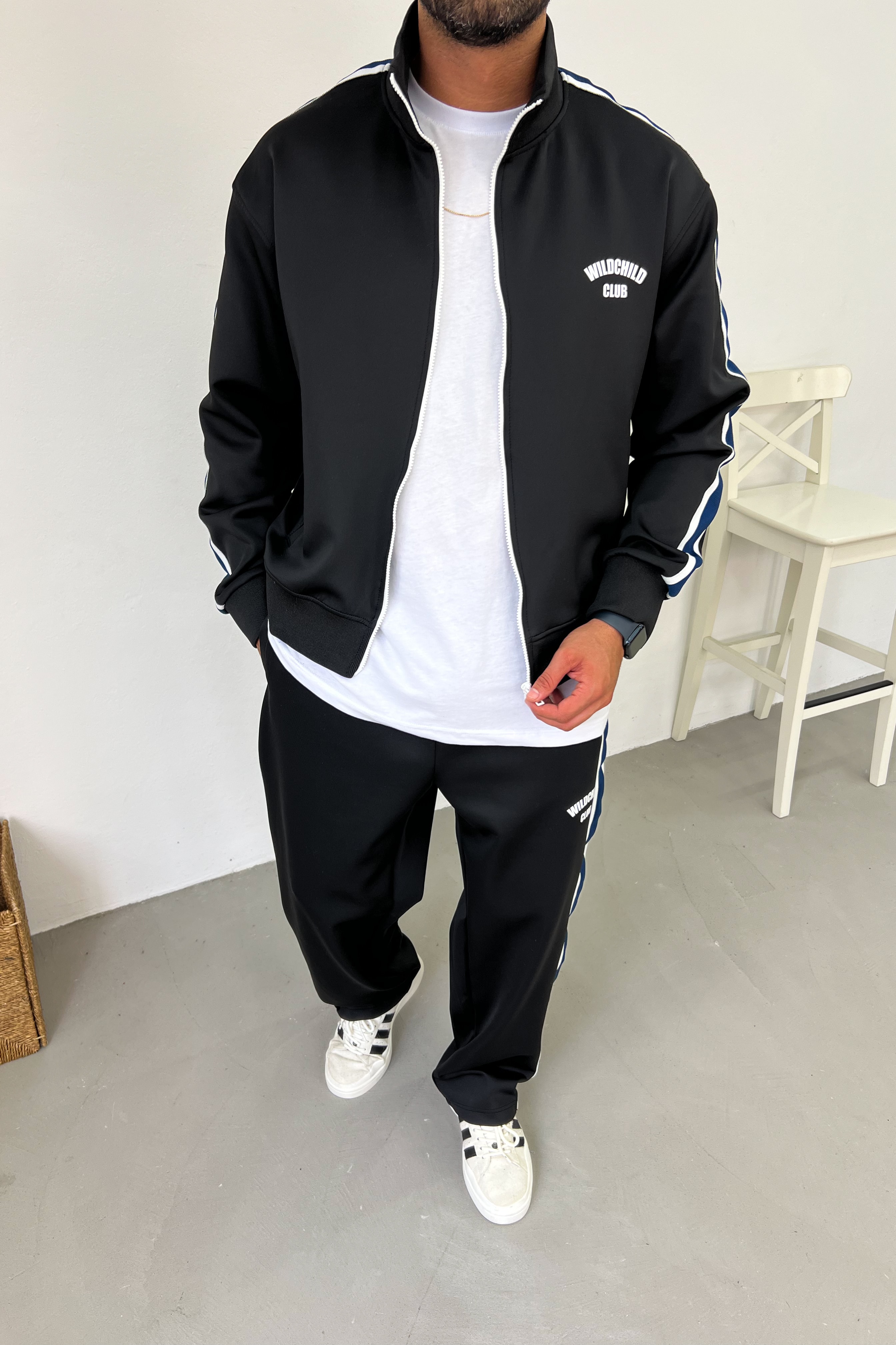 WildChild Club Baskılı Scuba Kumaş Oversize Eşofman Takım B90-02