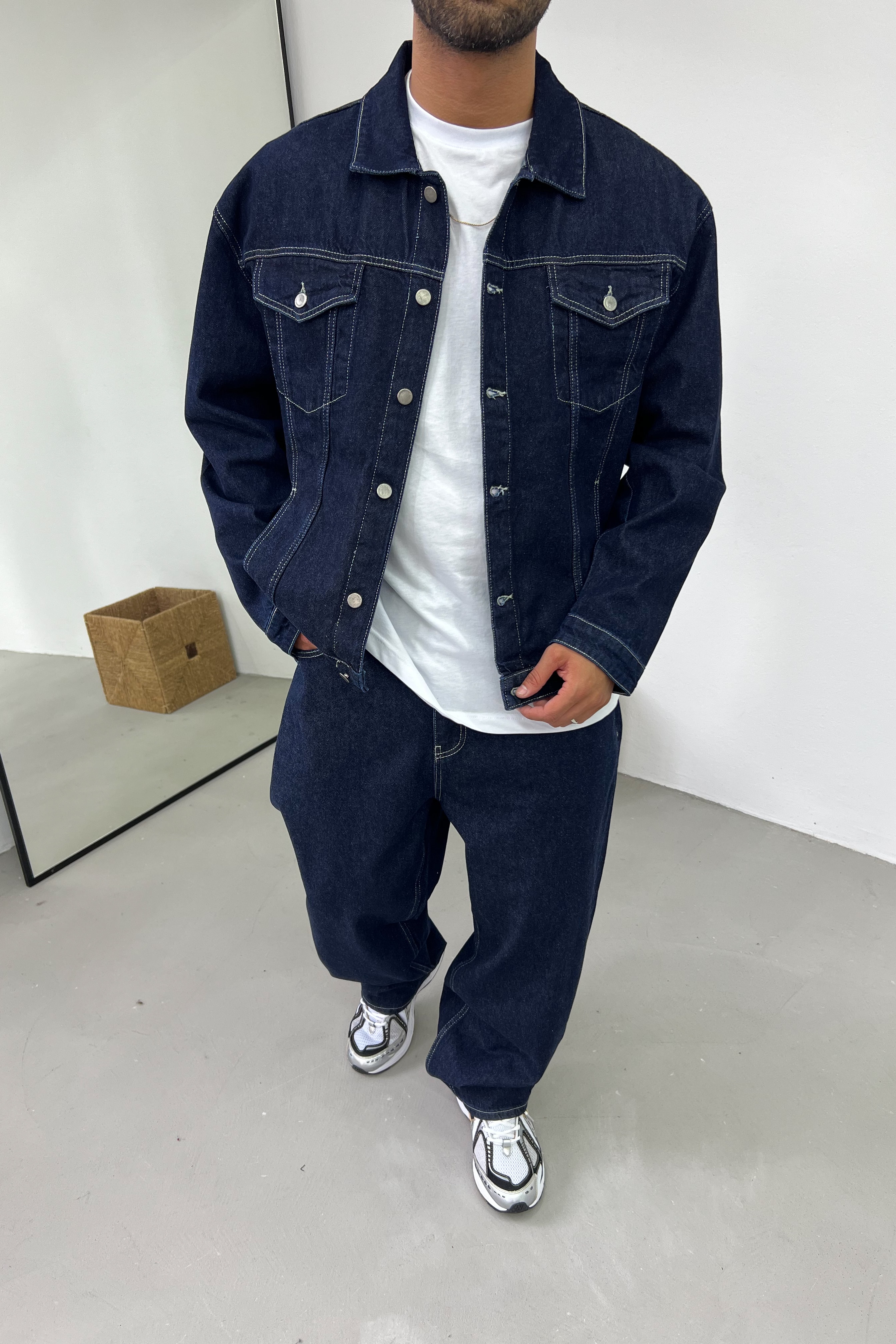 Mavi Basic Oversize Kot Takım B60-05
