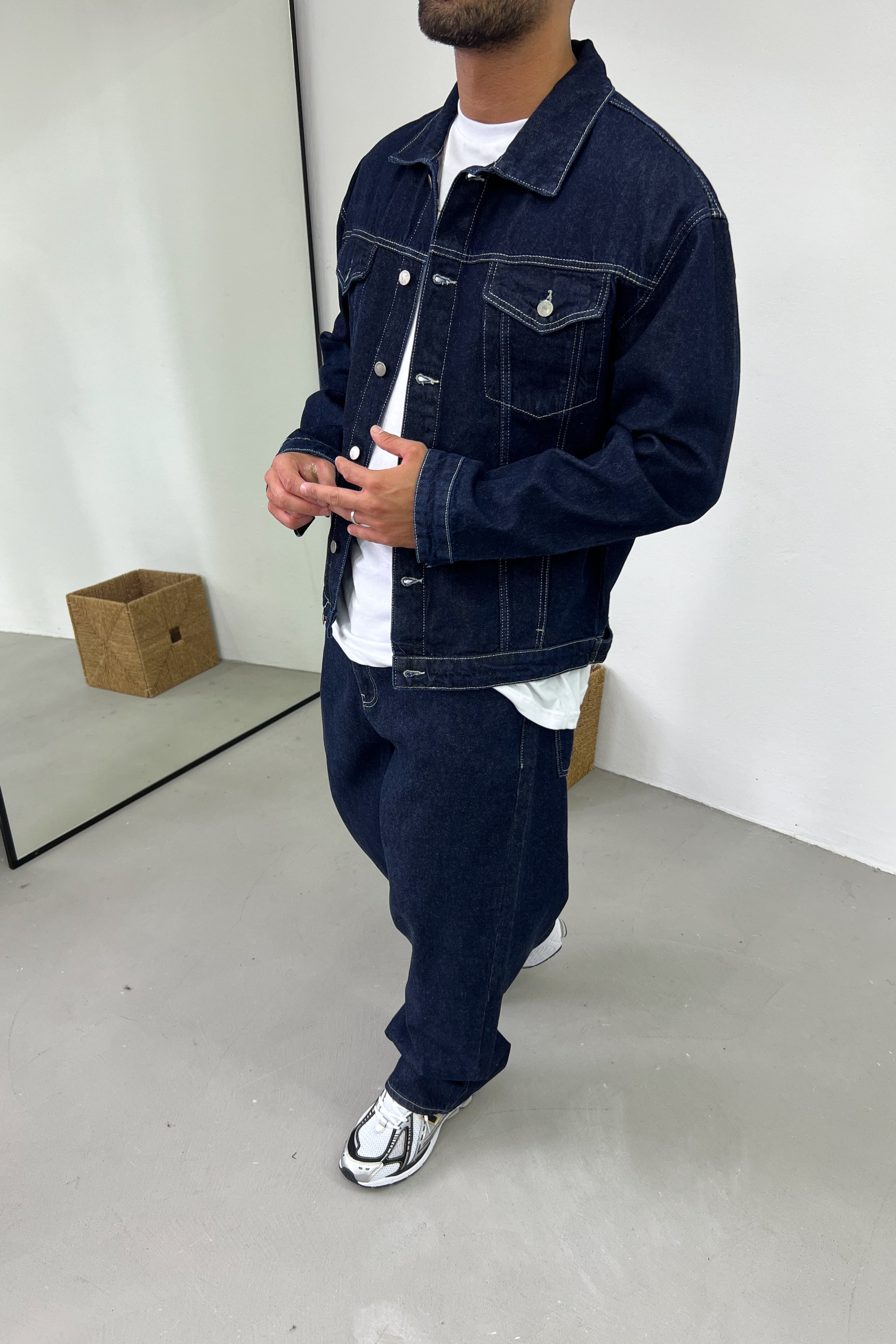 Mavi Basic Oversize Kot Takım B60-05