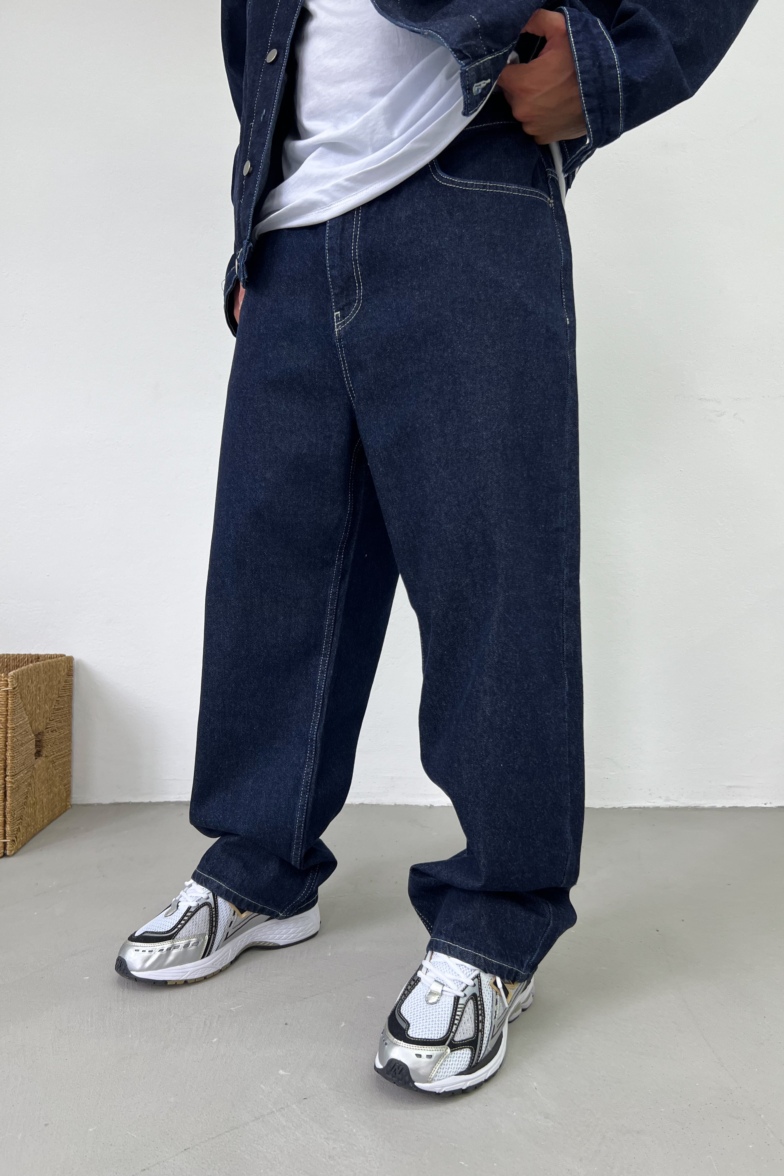 Mavi Basic Oversize Kot Takım B60-05