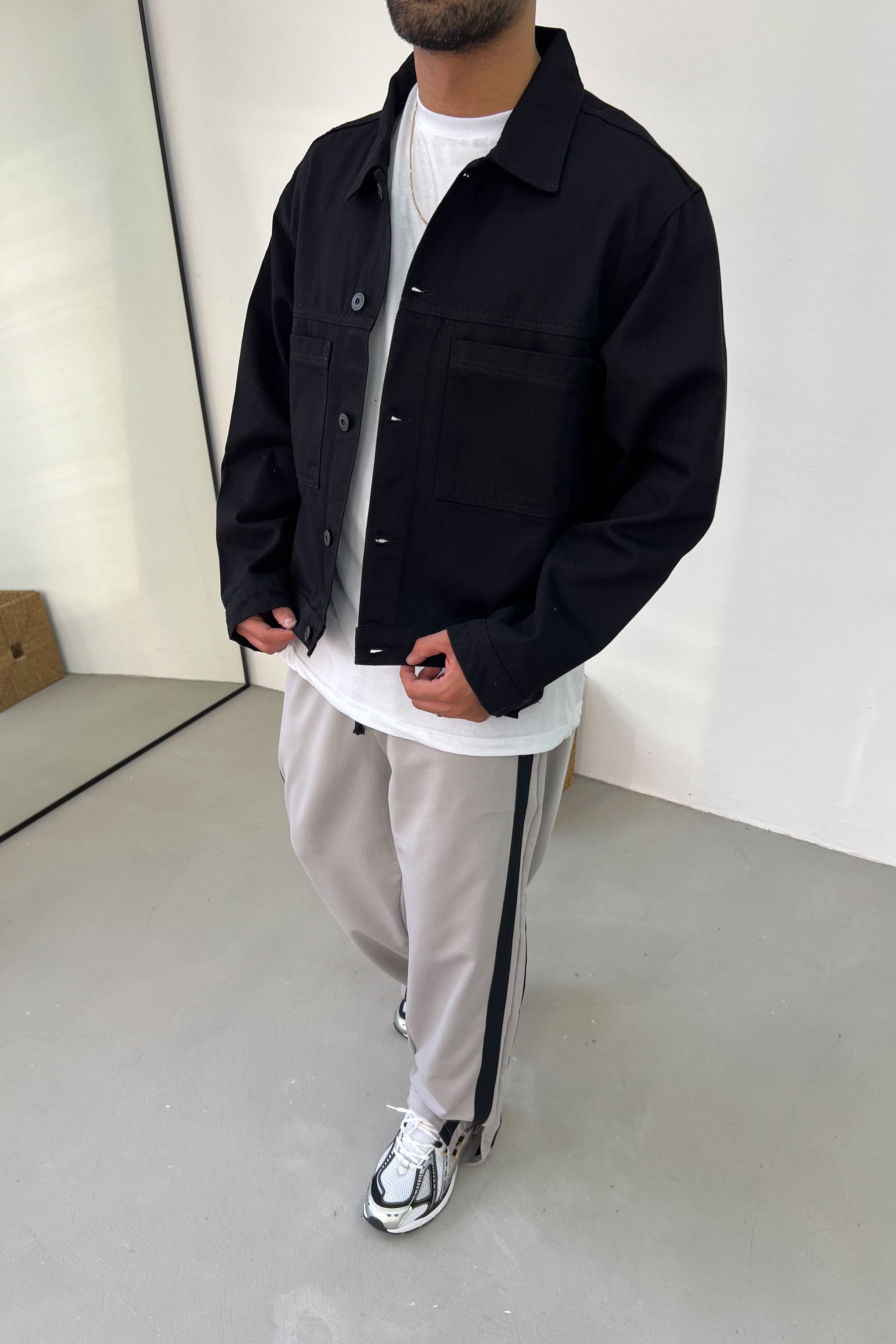 Gabardin Kumaş Oversize Bomber Ceket 7149
