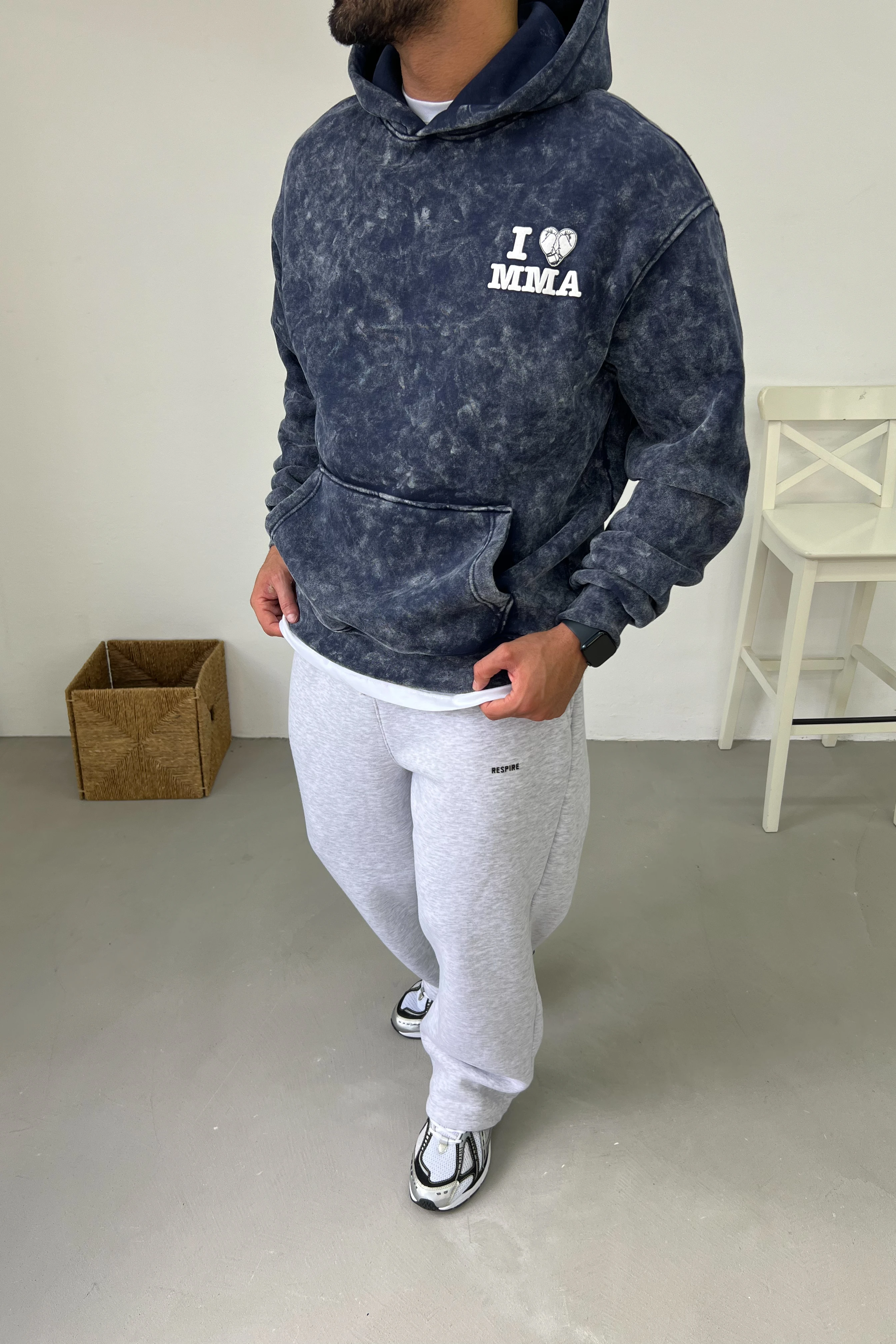 MMA Baskılı Yıkamalı Oversize Sweatshirt 1038