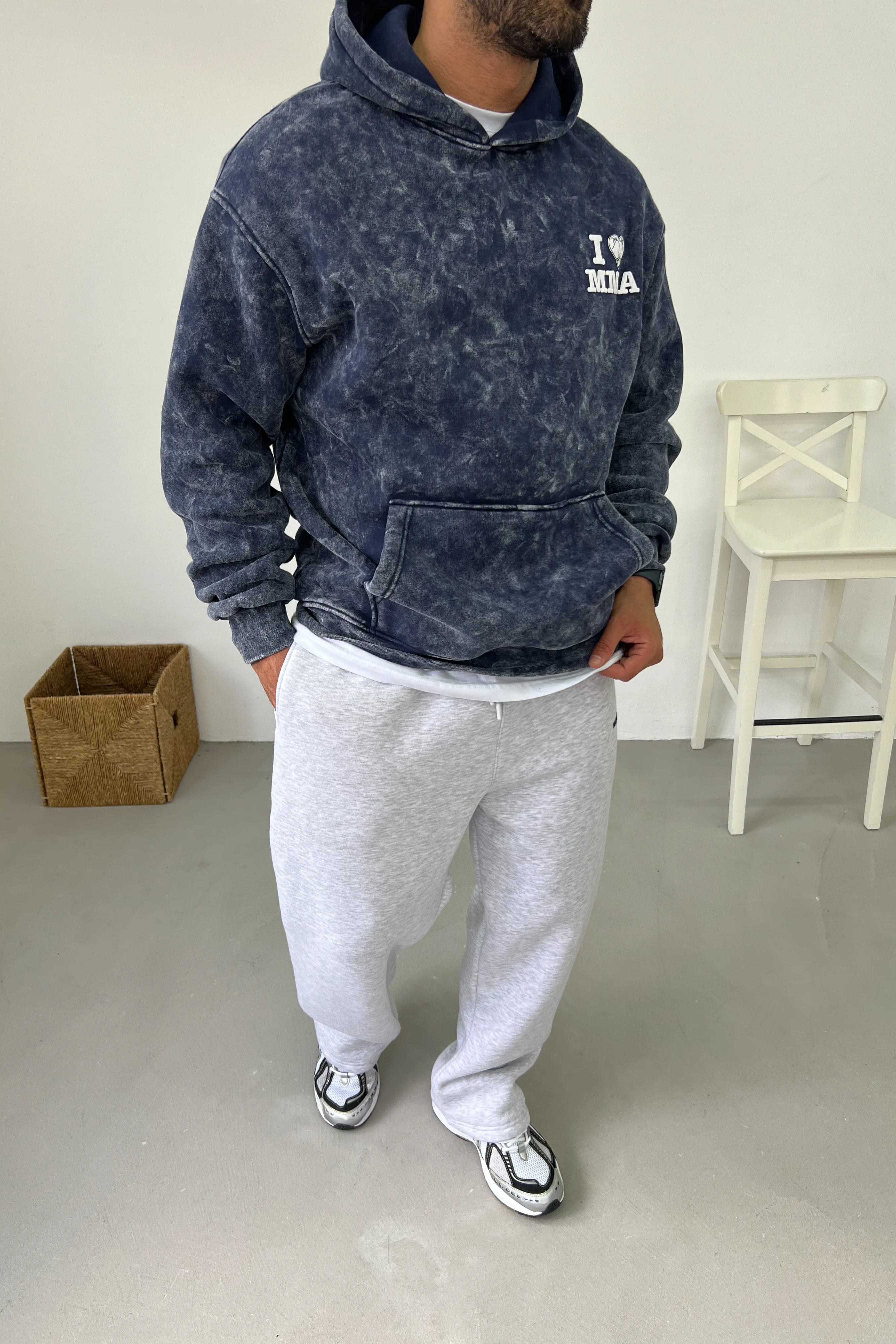 MMA Baskılı Yıkamalı Oversize Sweatshirt 1038