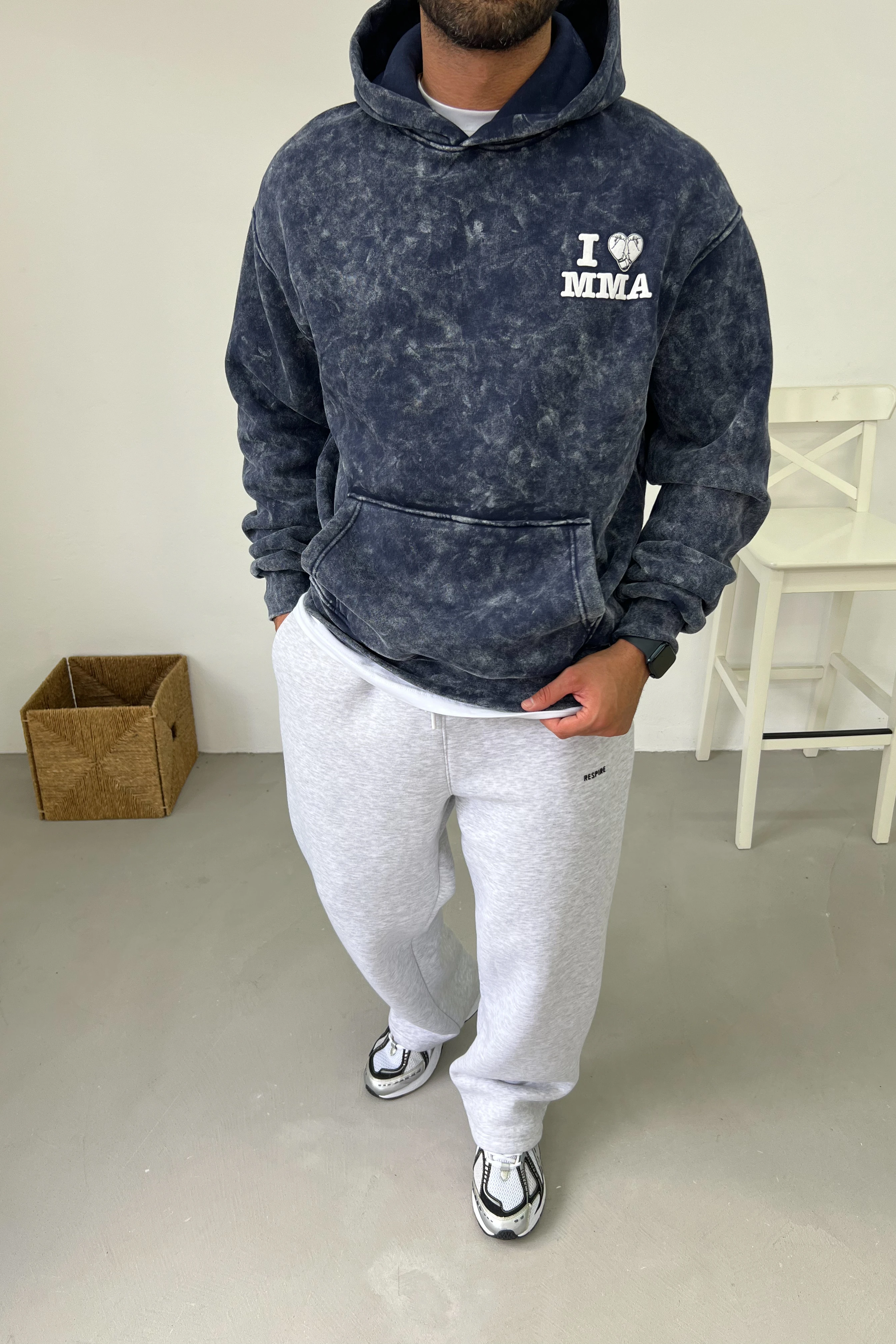 MMA Baskılı Yıkamalı Oversize Sweatshirt 1038