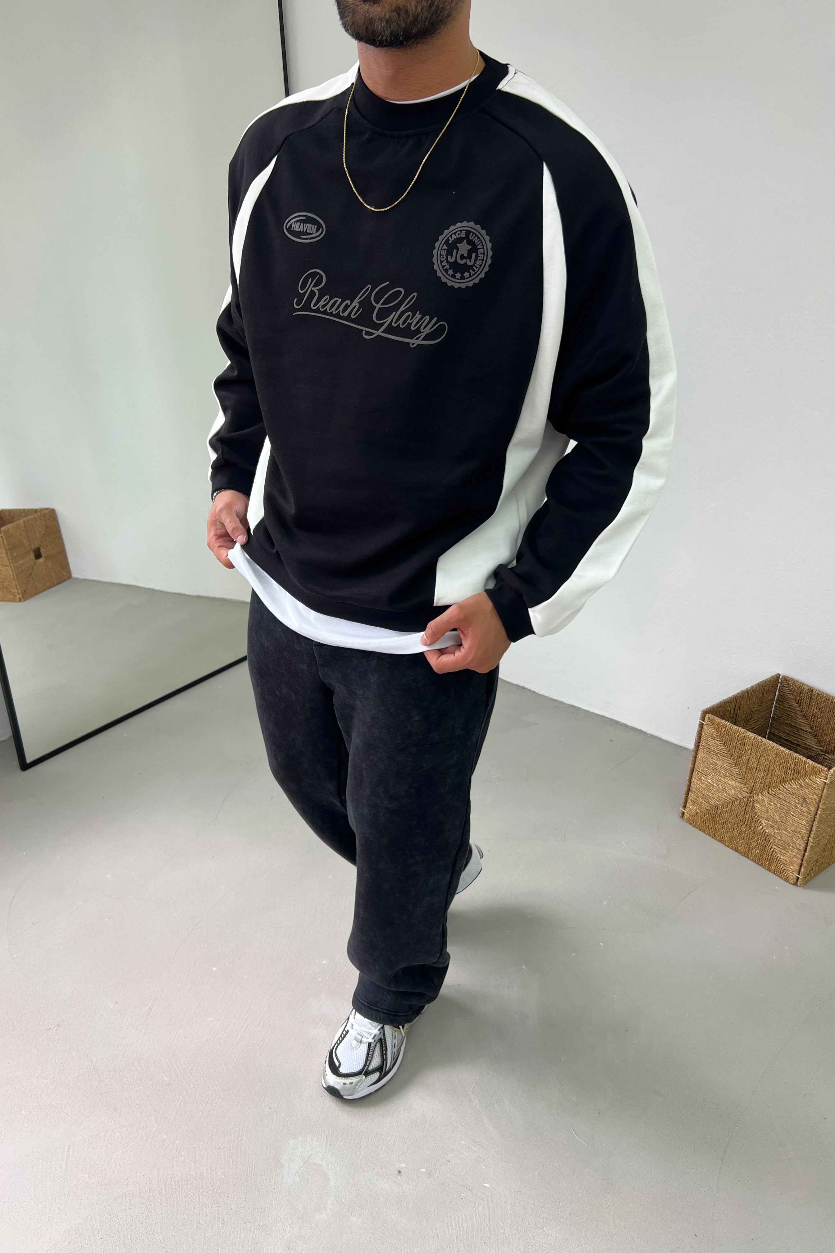 Reach Glory Parçalı Oversize Sweatshirt 26K132