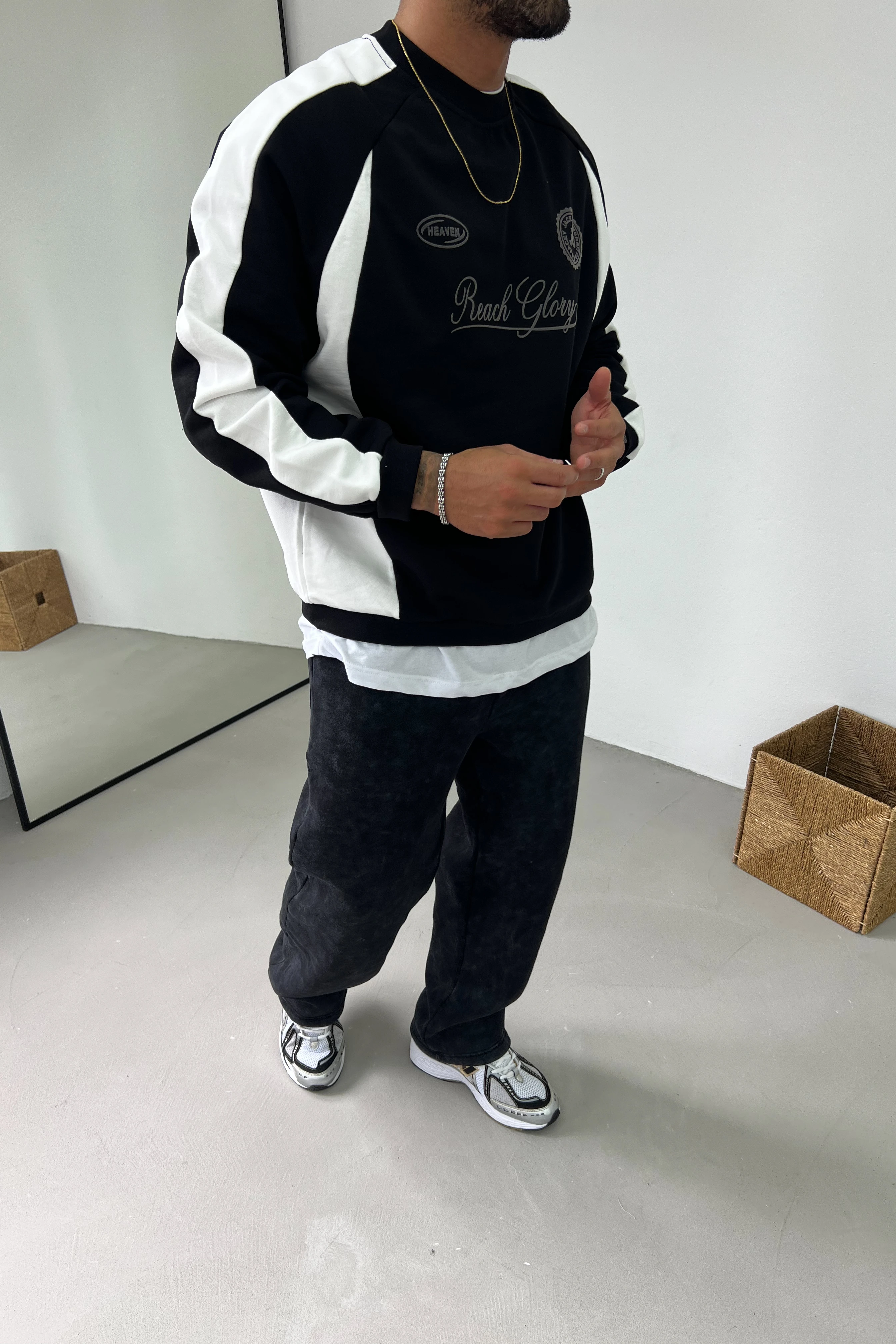 Reach Glory Parçalı Oversize Sweatshirt 26K132