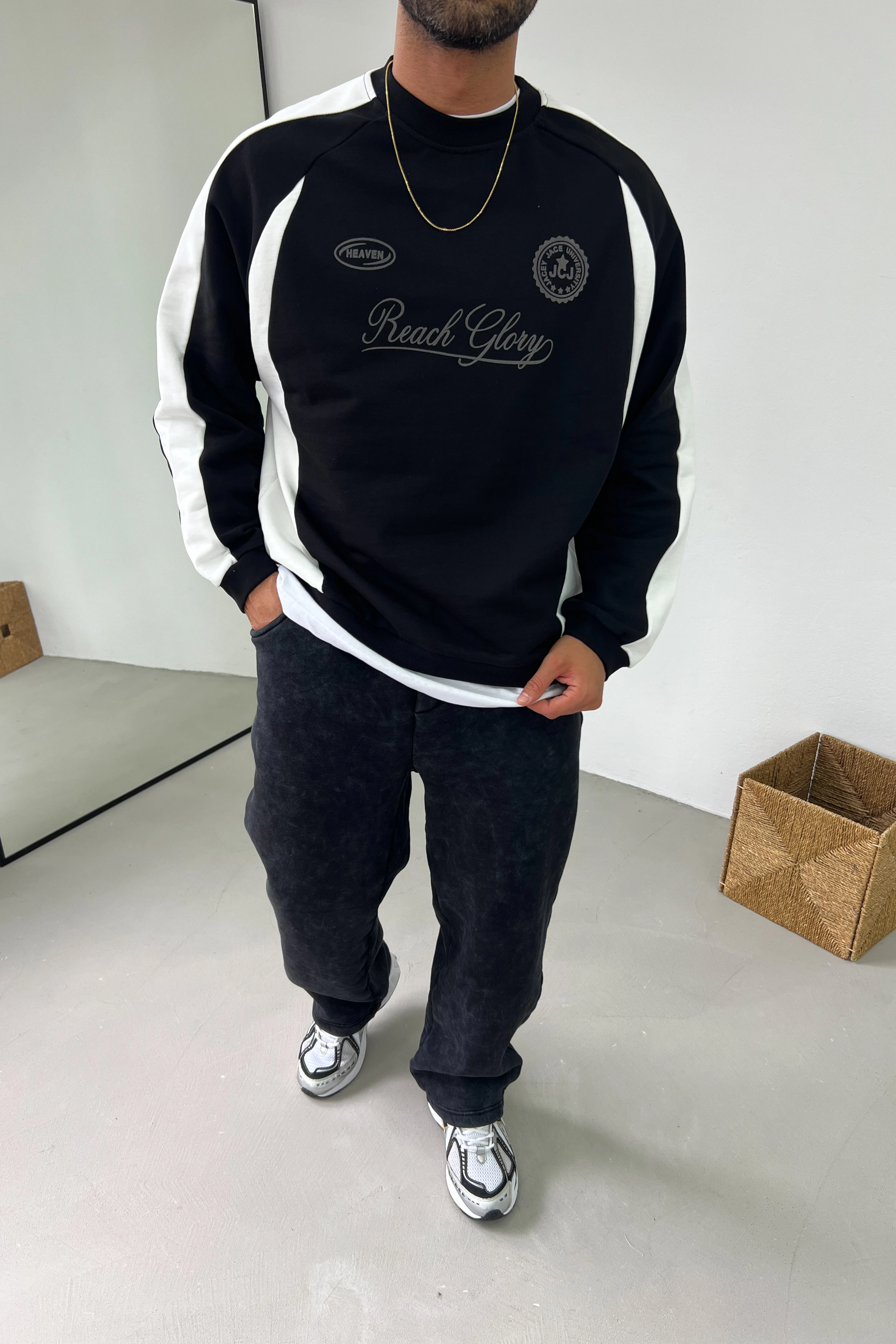 Reach Glory Parçalı Oversize Sweatshirt 26K132