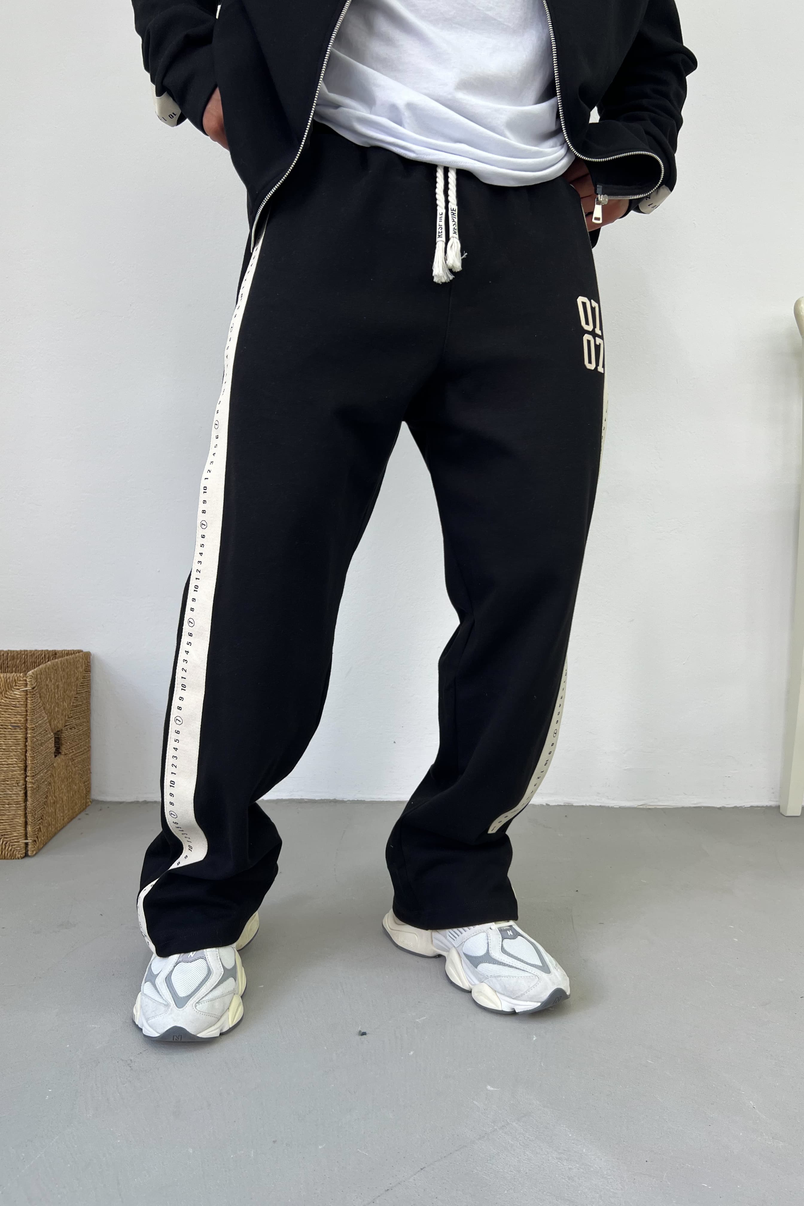 07 Baskılı Fermuarlı Oversize Takım 1007