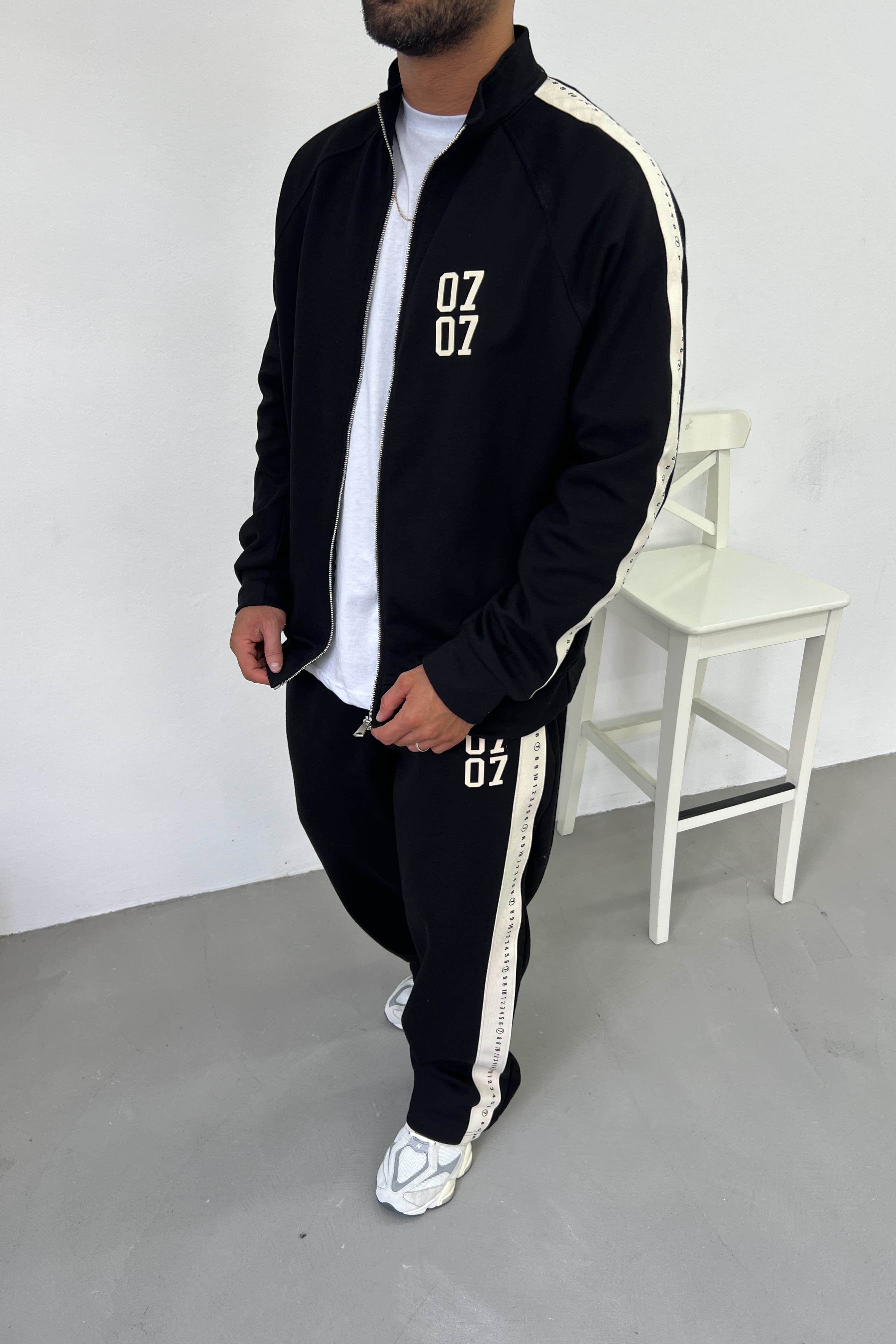 07 Baskılı Fermuarlı Oversize Takım 1007
