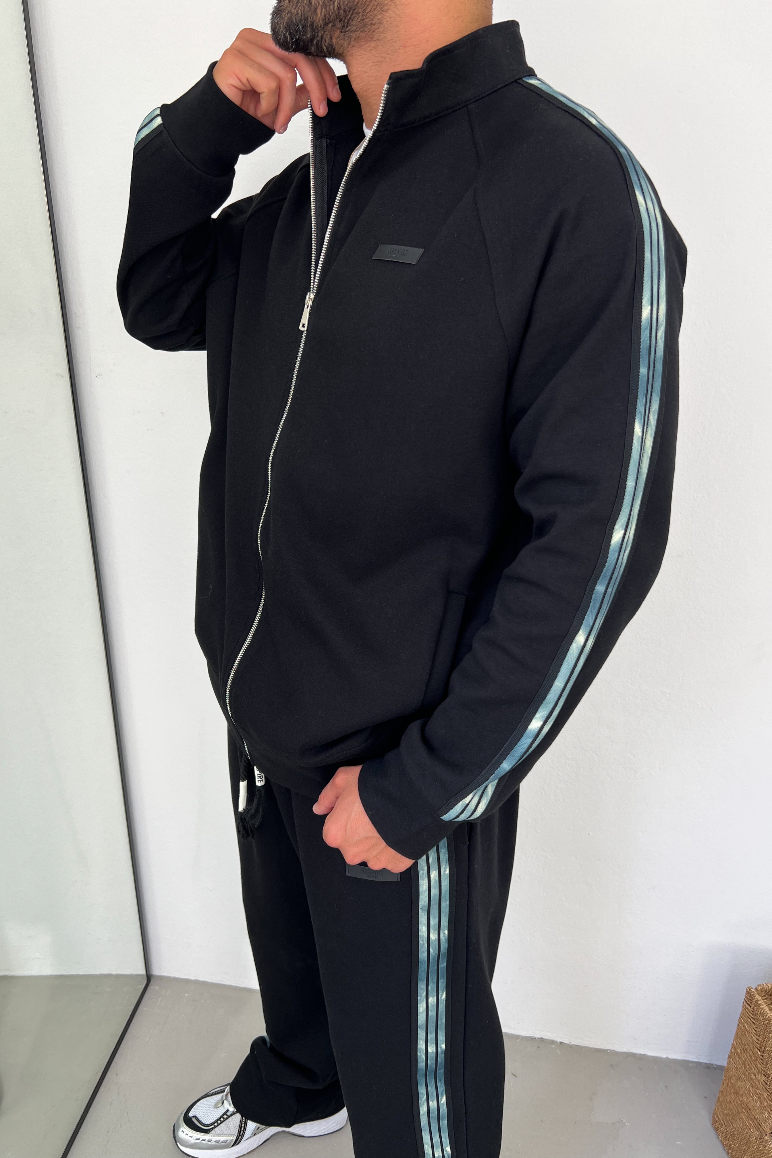 Şerit Detaylı Fermuarlı Oversize Takım 1005