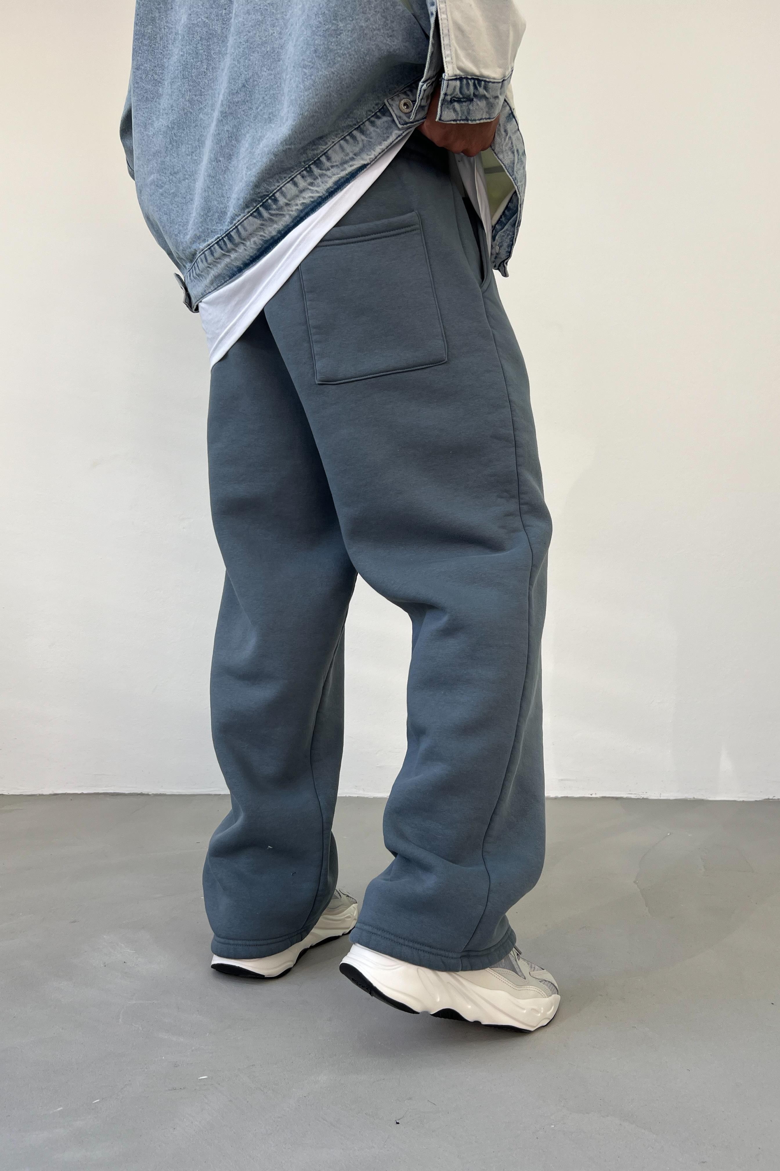 Champ Mood Sprey Boyalı Gri Baggy Eşofman 09