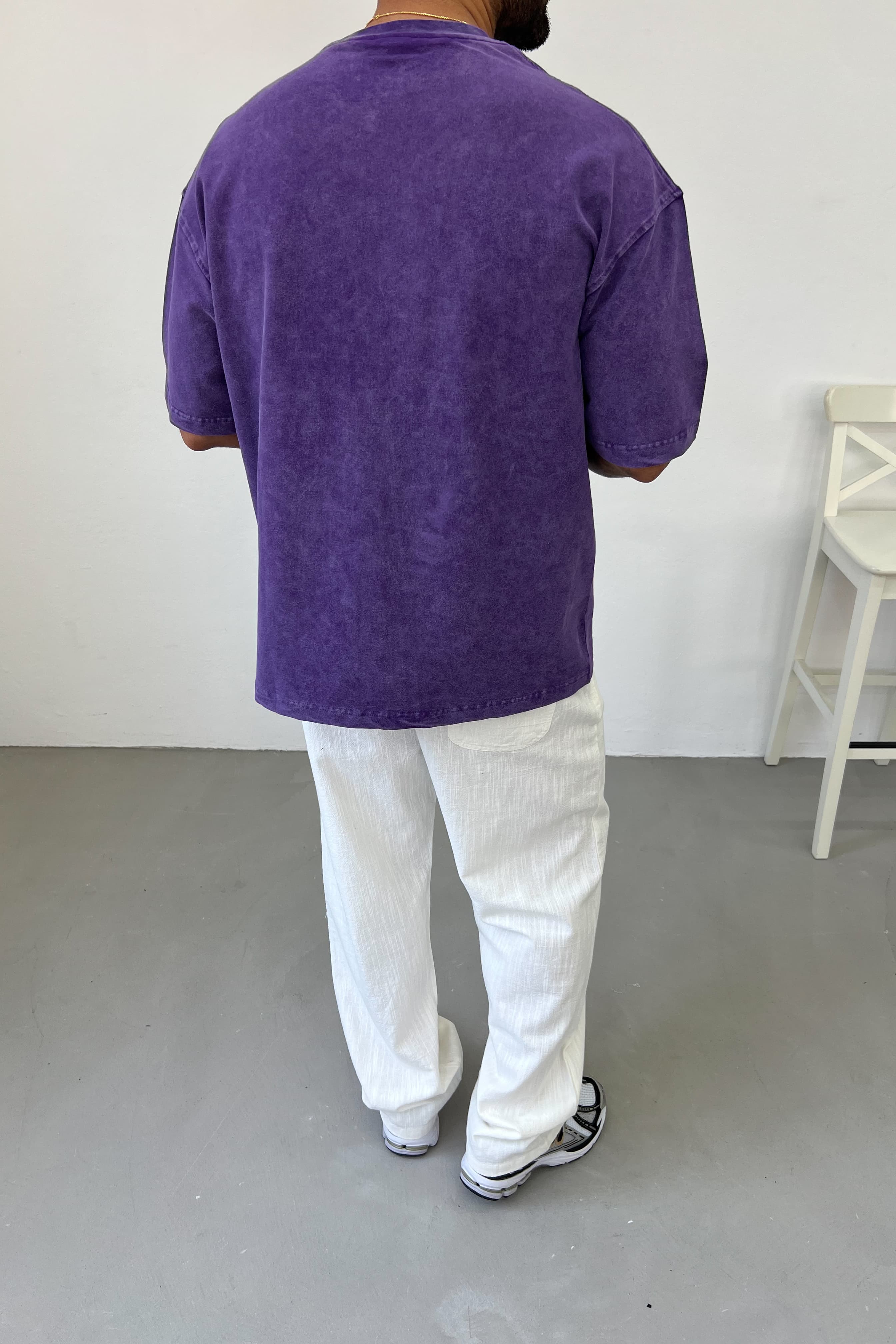 Essence of Life Yazılı Yıkamalı Oversize Tshirt 71-16