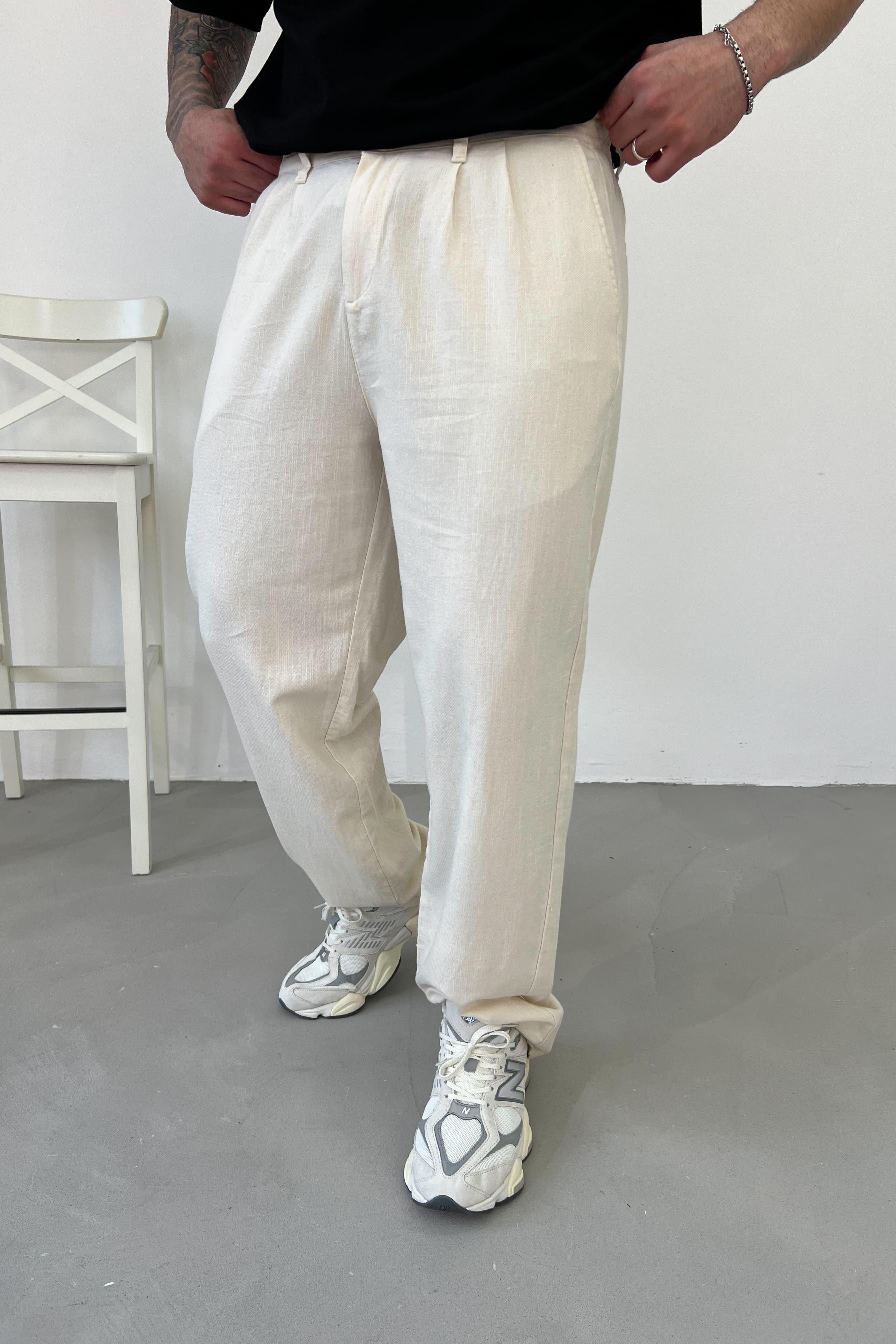 Pile Detaylı Gabardin Baggy Pantolon 5265