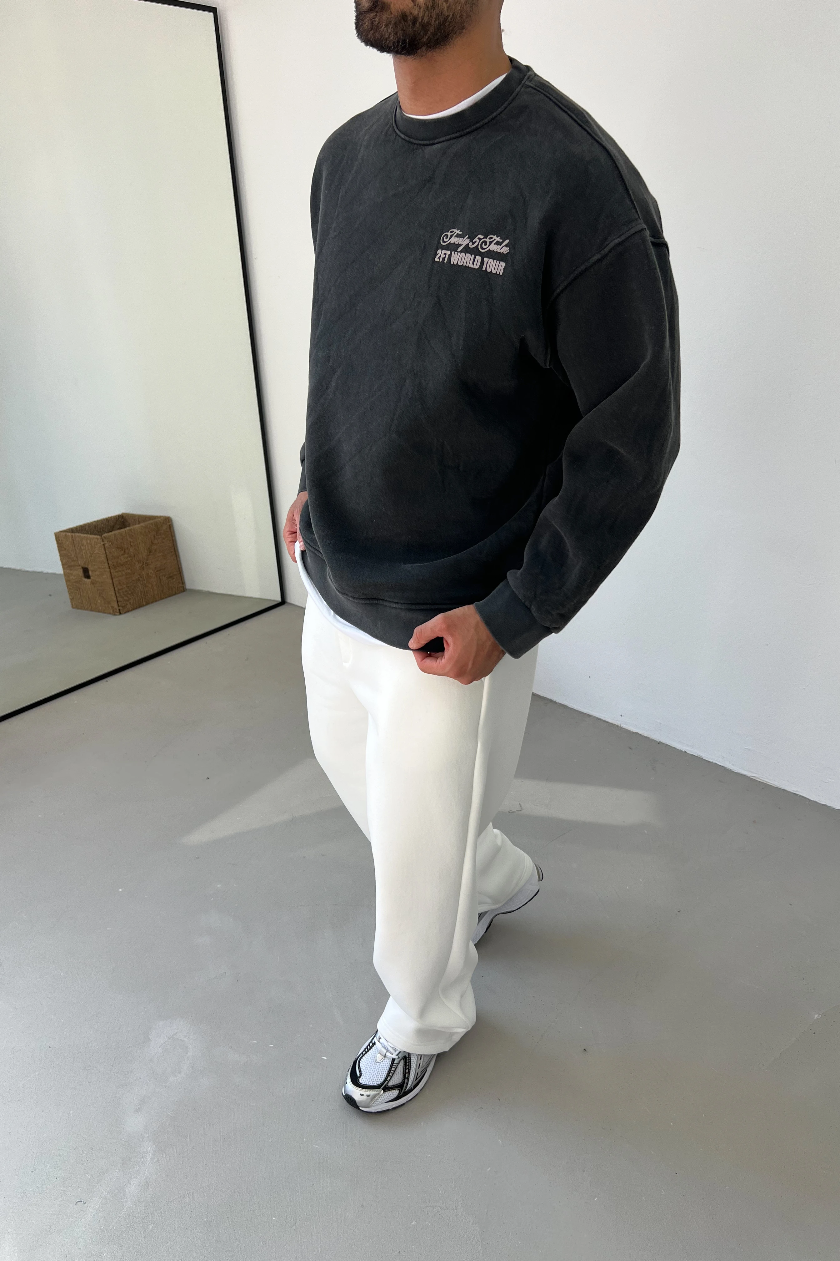 Asit Yıkamalı Oversize Sweatshirt 7091