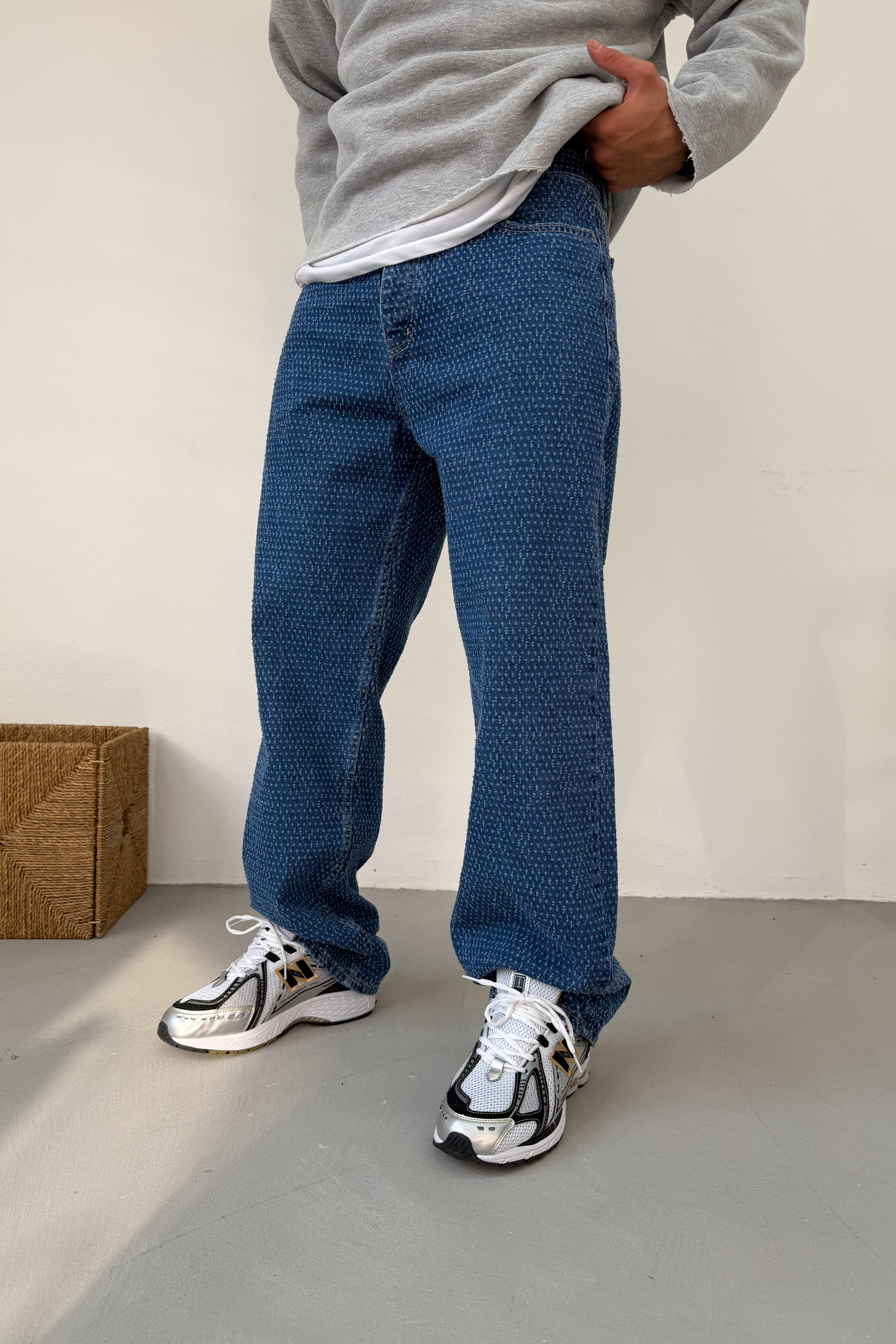 Kabartmalı Baggy Pantolon 3163