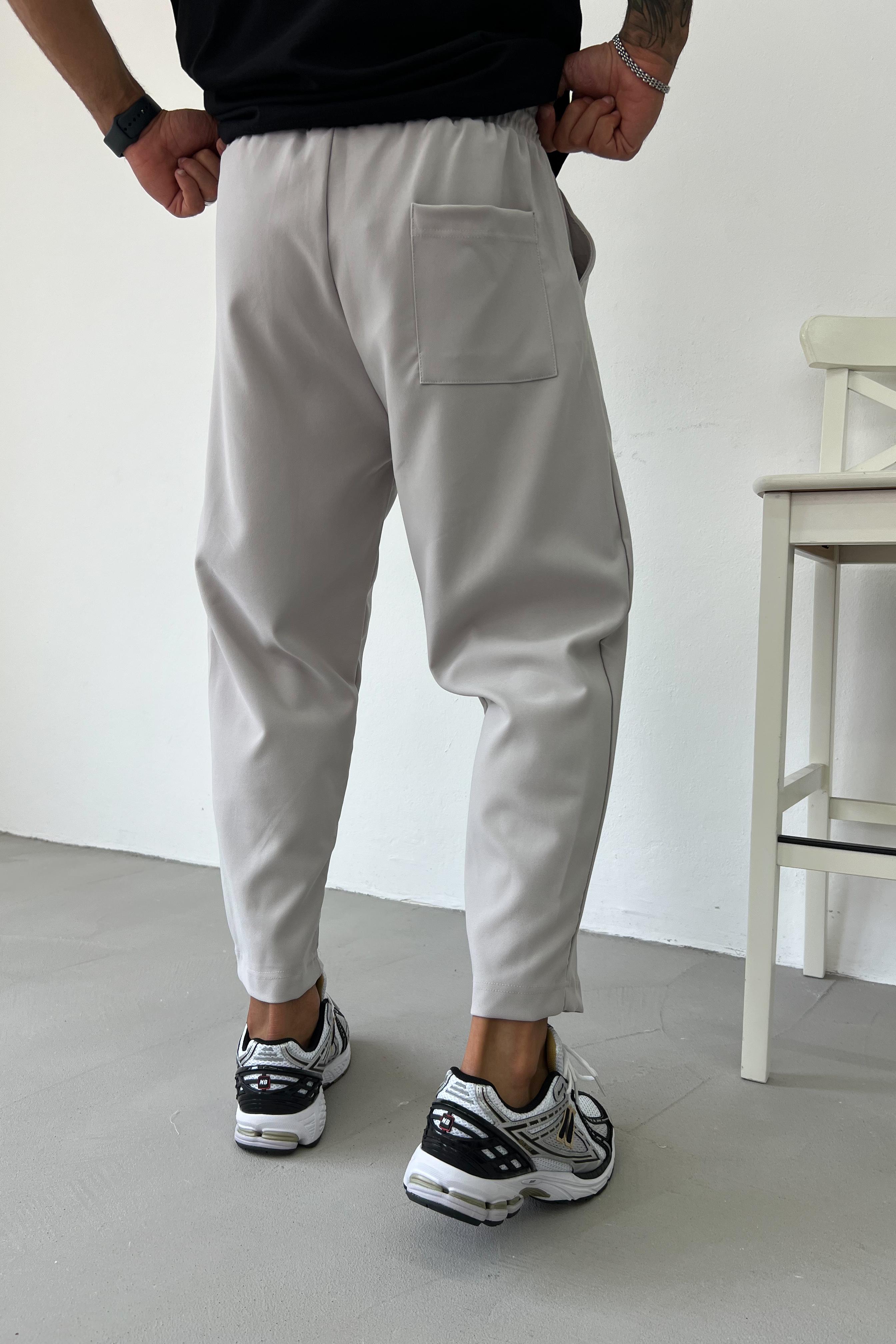 Beli Lastikli Mikro Kumaş Jogger Pantolon 1336
