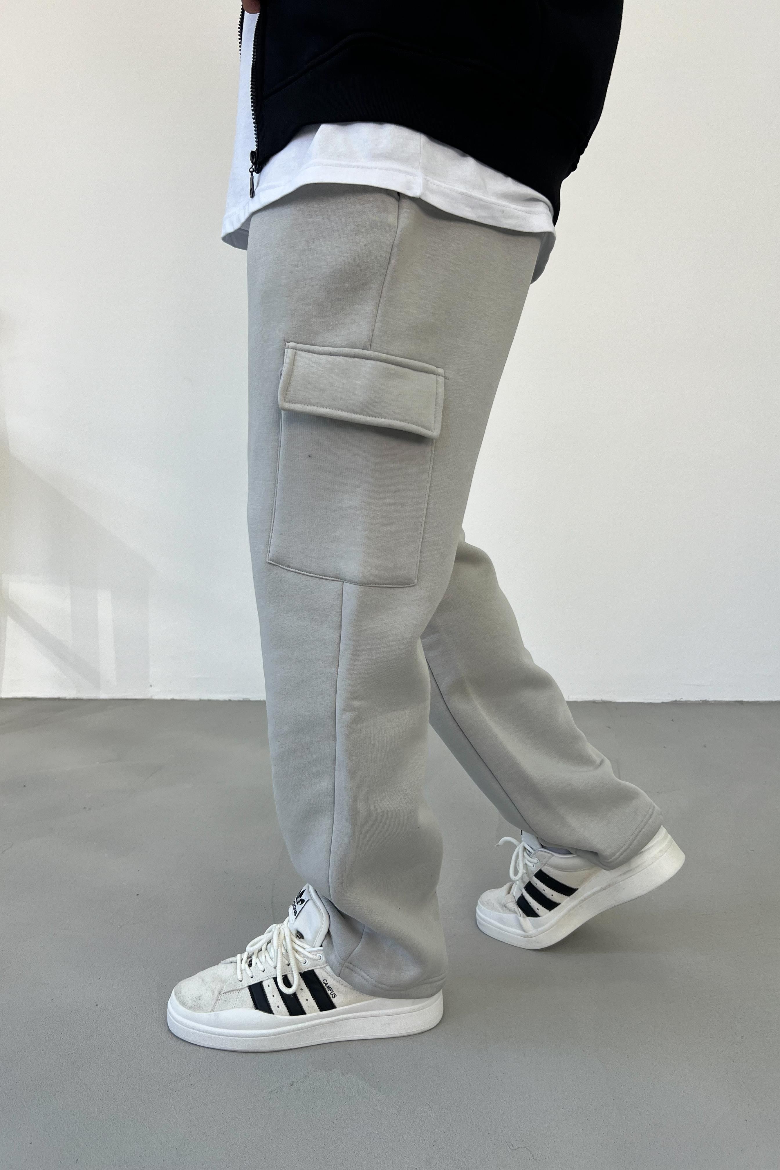 Gri Kargo Cep Baggy Eşofman 5009