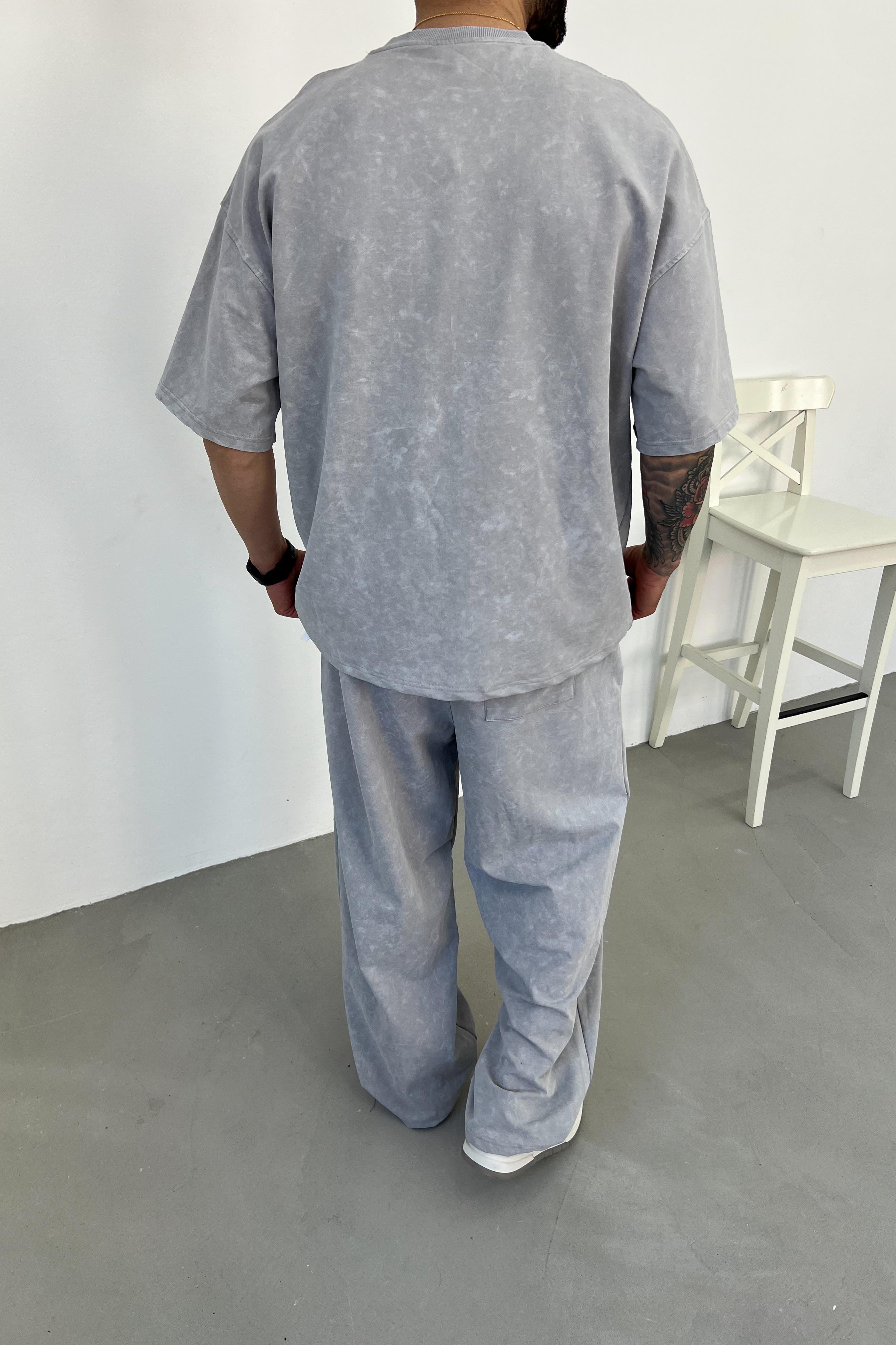 Jacey Göğüs Yazılı Yıkamalı Oversize Tshirt 25Y201