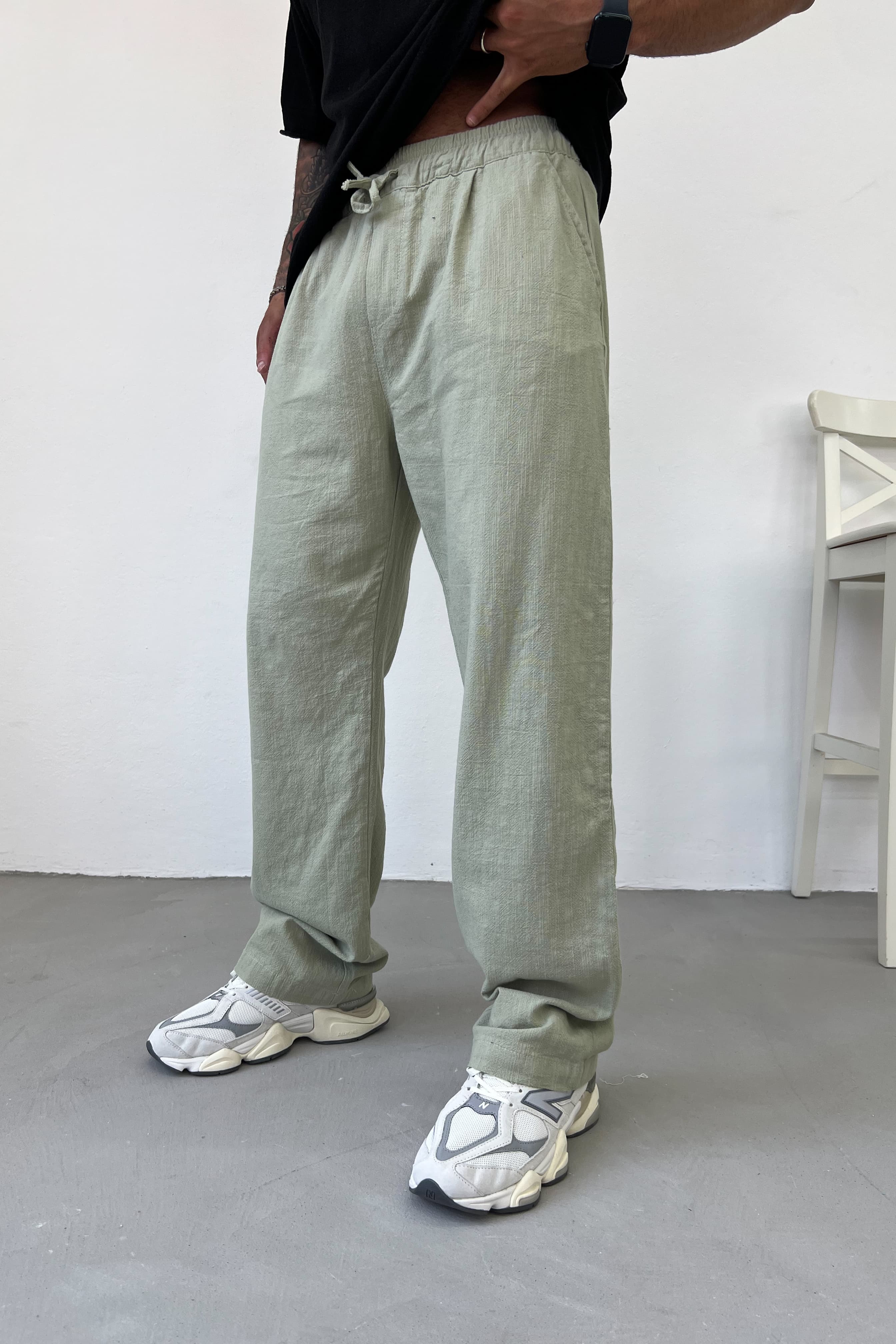 Flam Keten Baggy Pantolon 1031