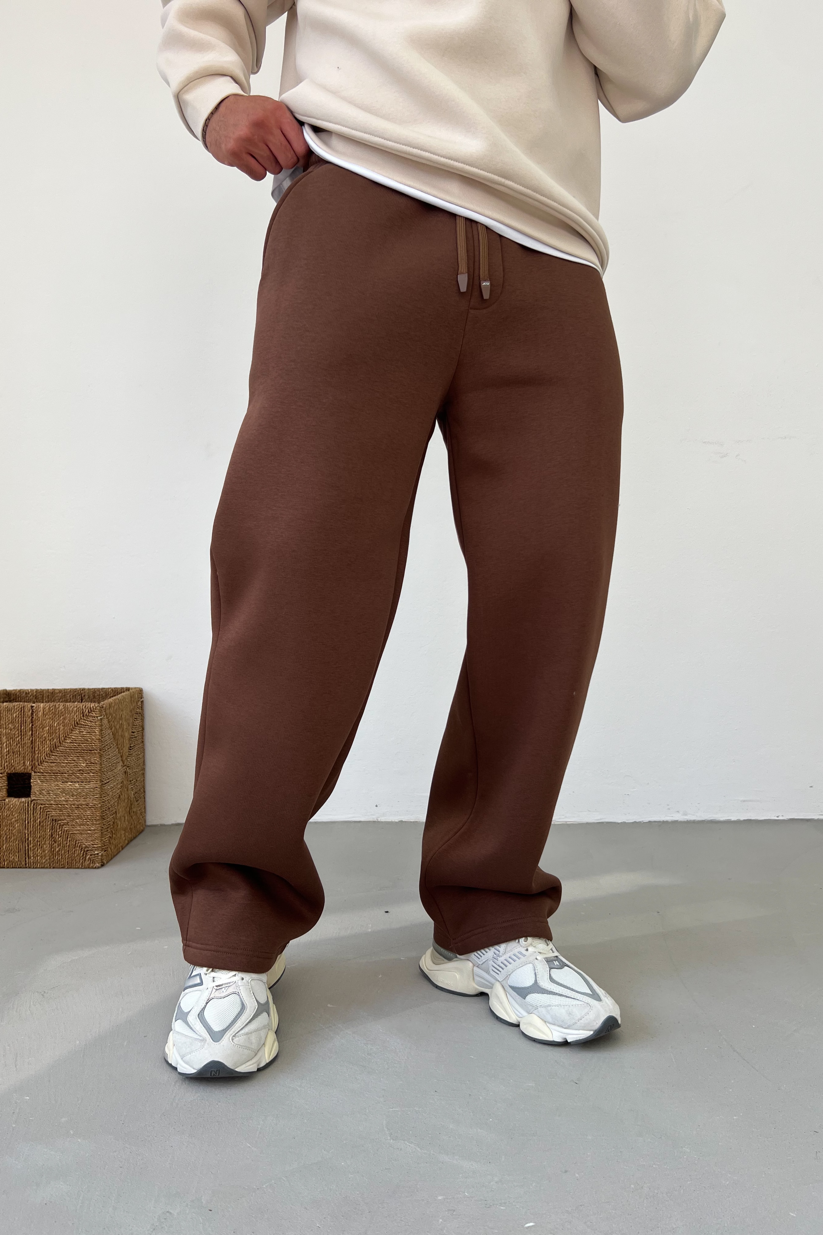 Basic Baggy Eşofman 25K83 - Kahve