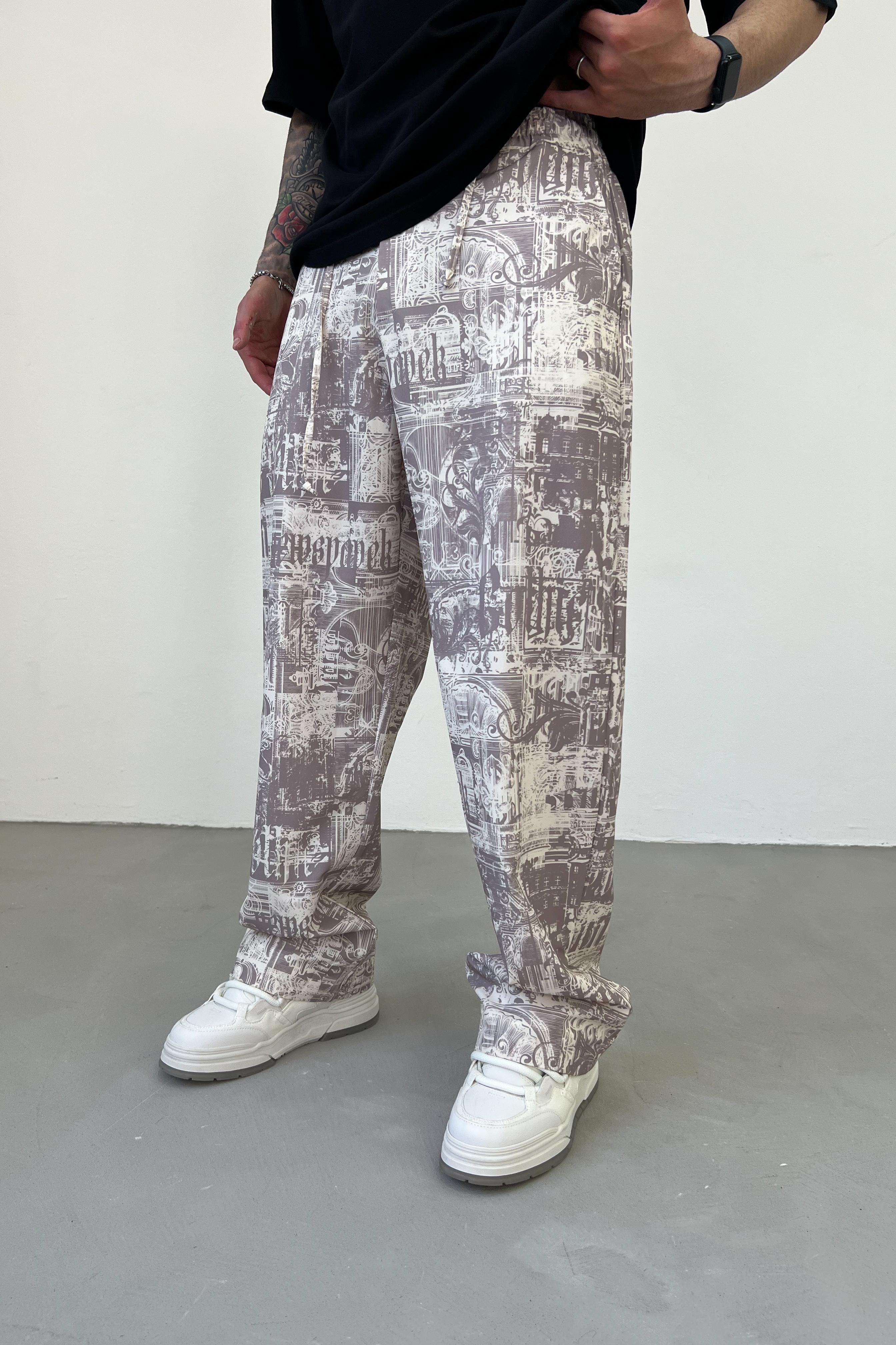 Dijital Baskılı Baggy Pantolon 24Y336